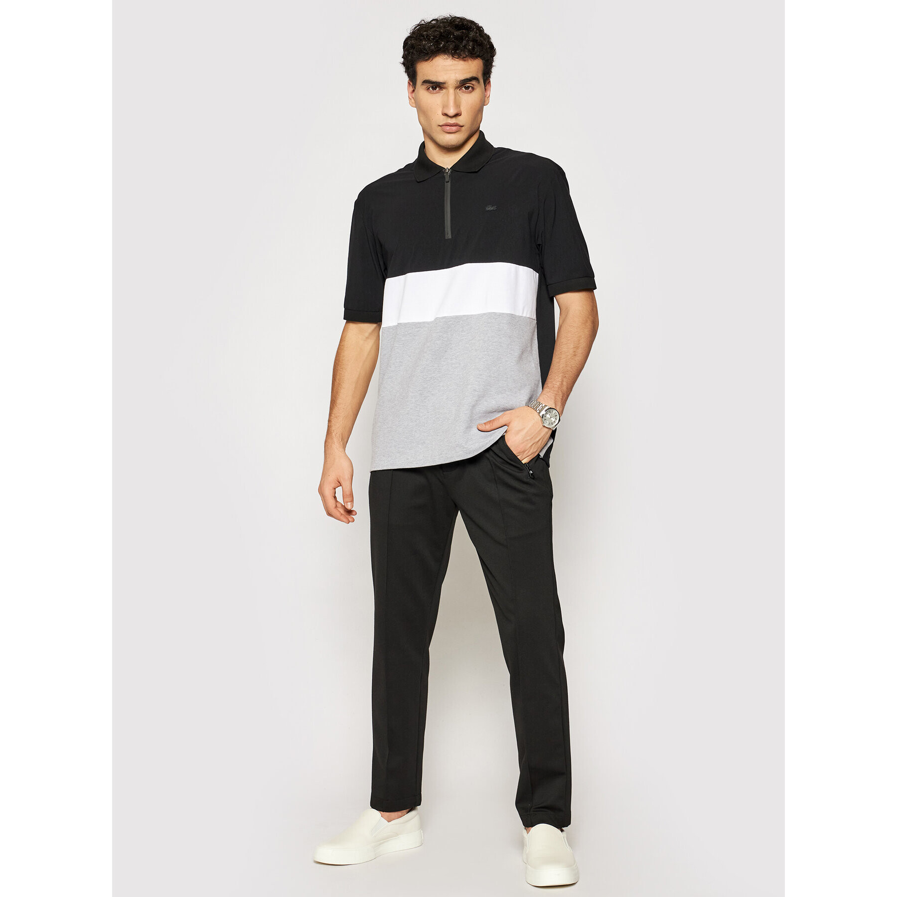 Lacoste Polokošile PH0104 Černá Relaxed Fit - Pepit.cz