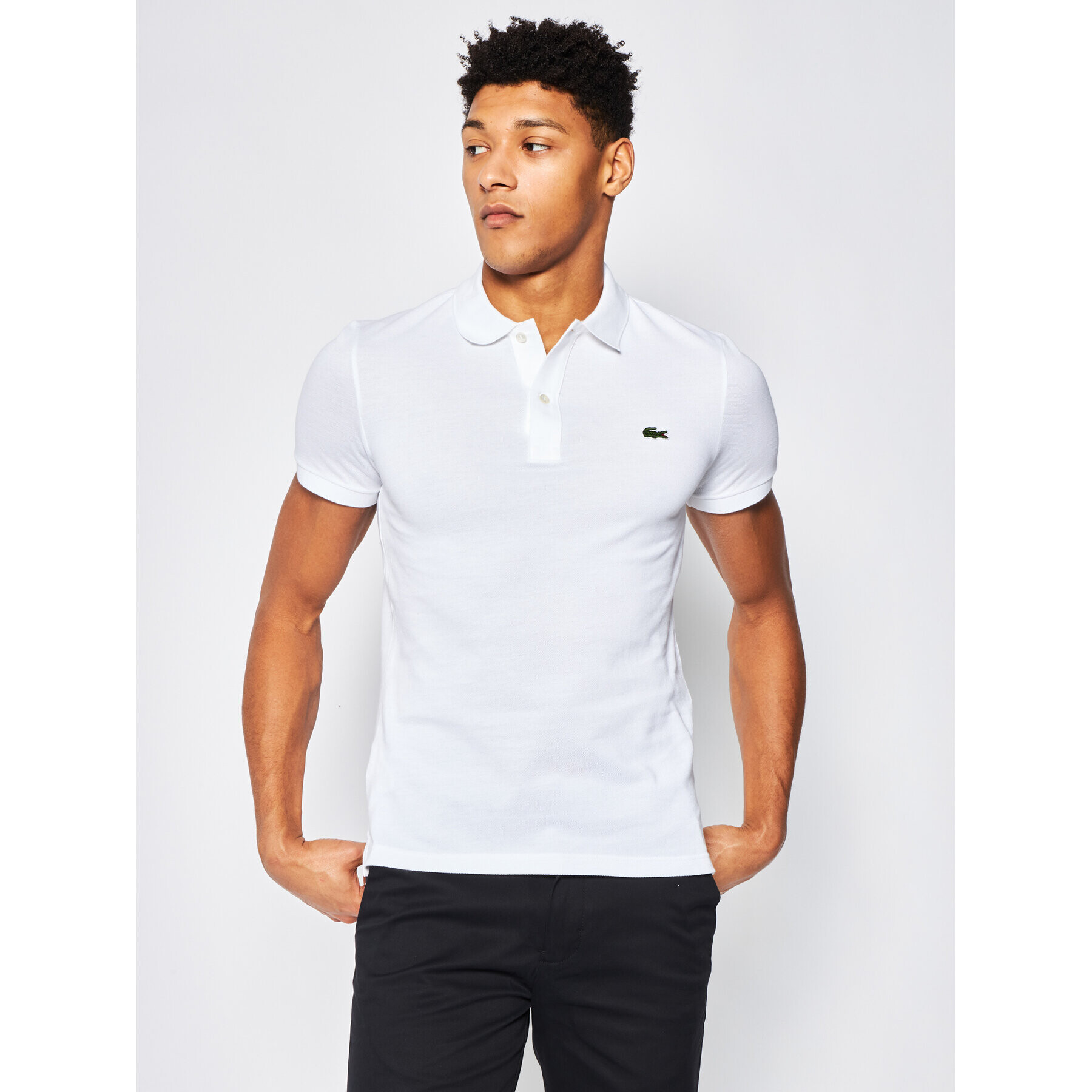 Lacoste Polokošile PH4012 Bílá Slim Fit - Pepit.cz