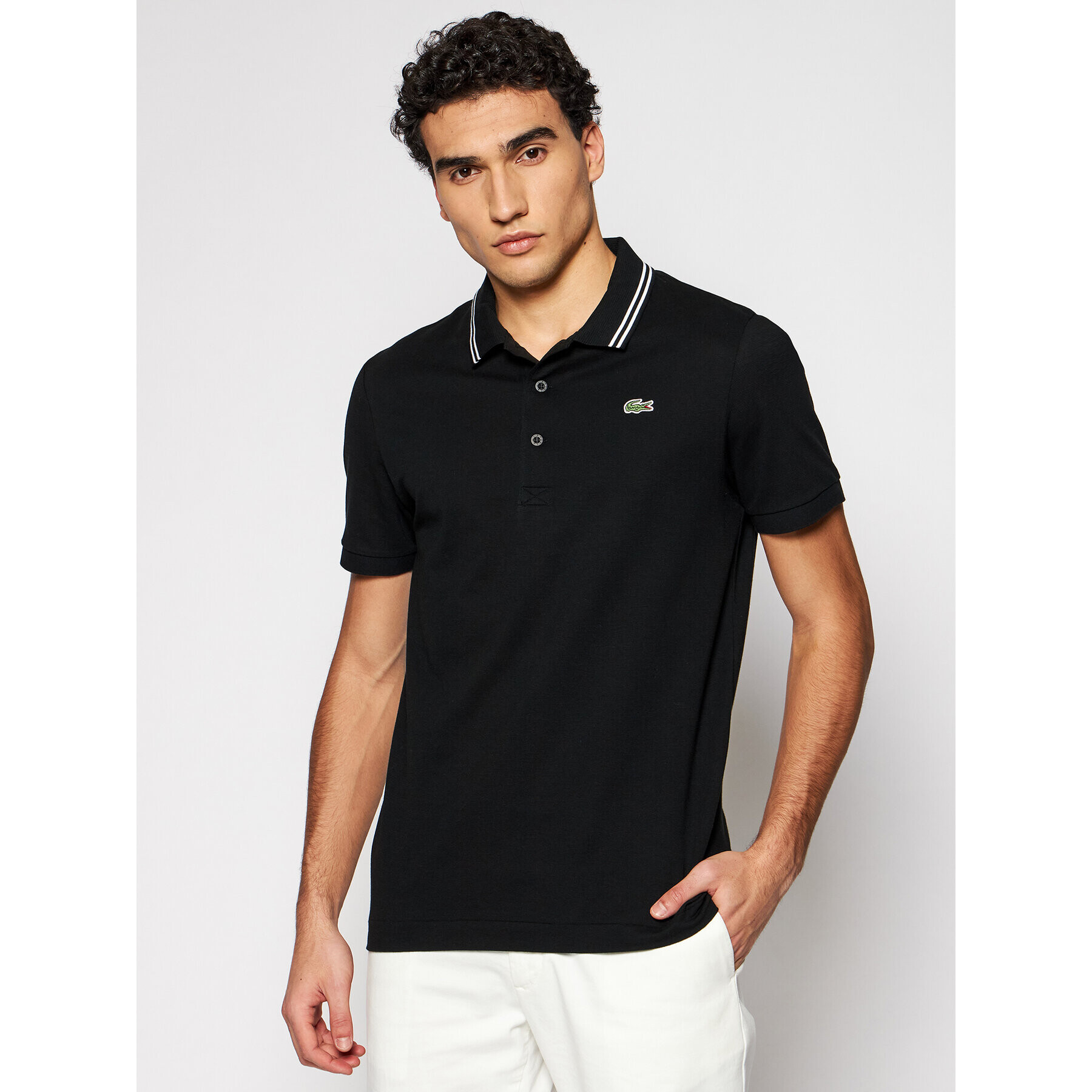 Lacoste Polokošile YH1482 Černá Regular Fit - Pepit.cz