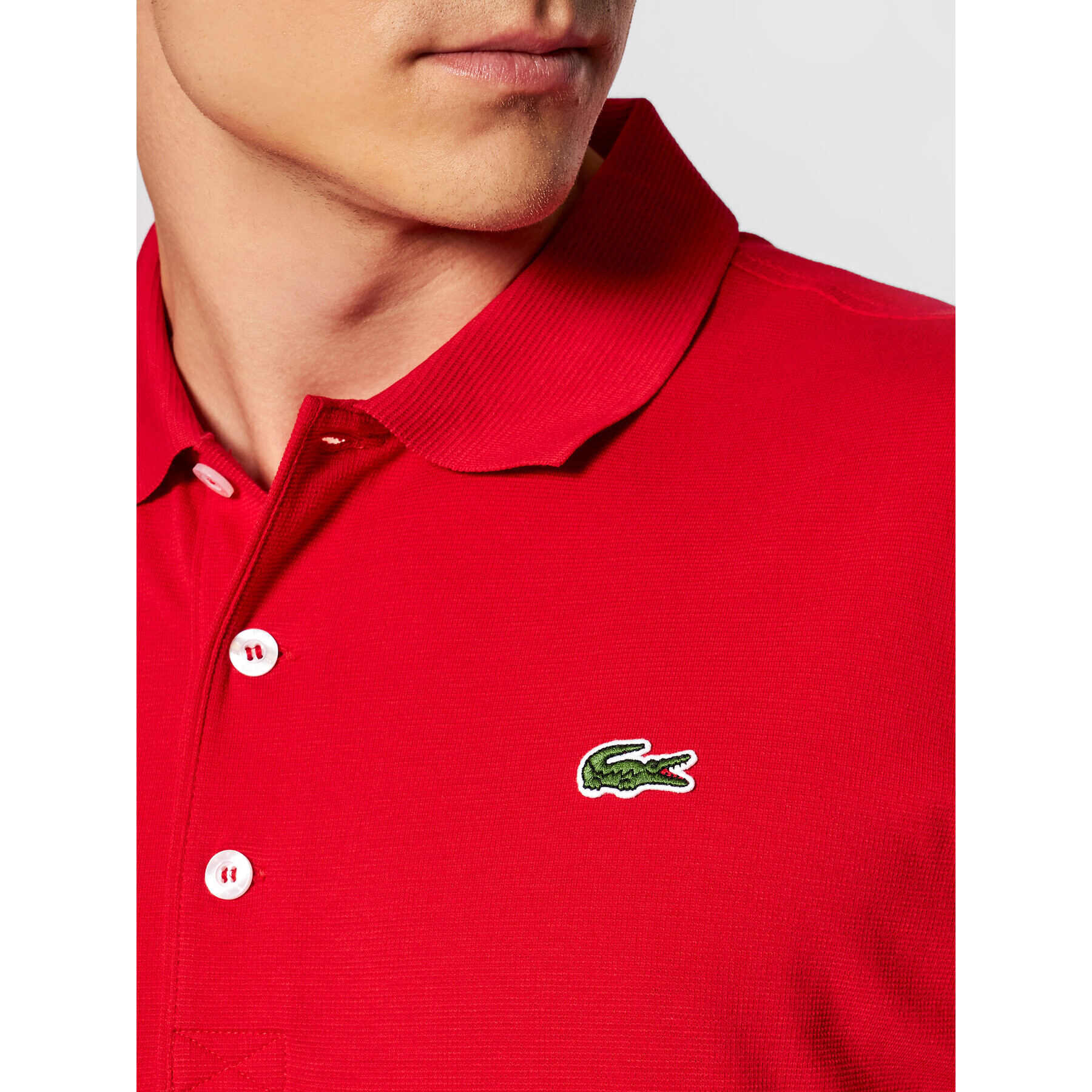 Lacoste Polokošile YH4801 Červená Slim Fit - Pepit.cz