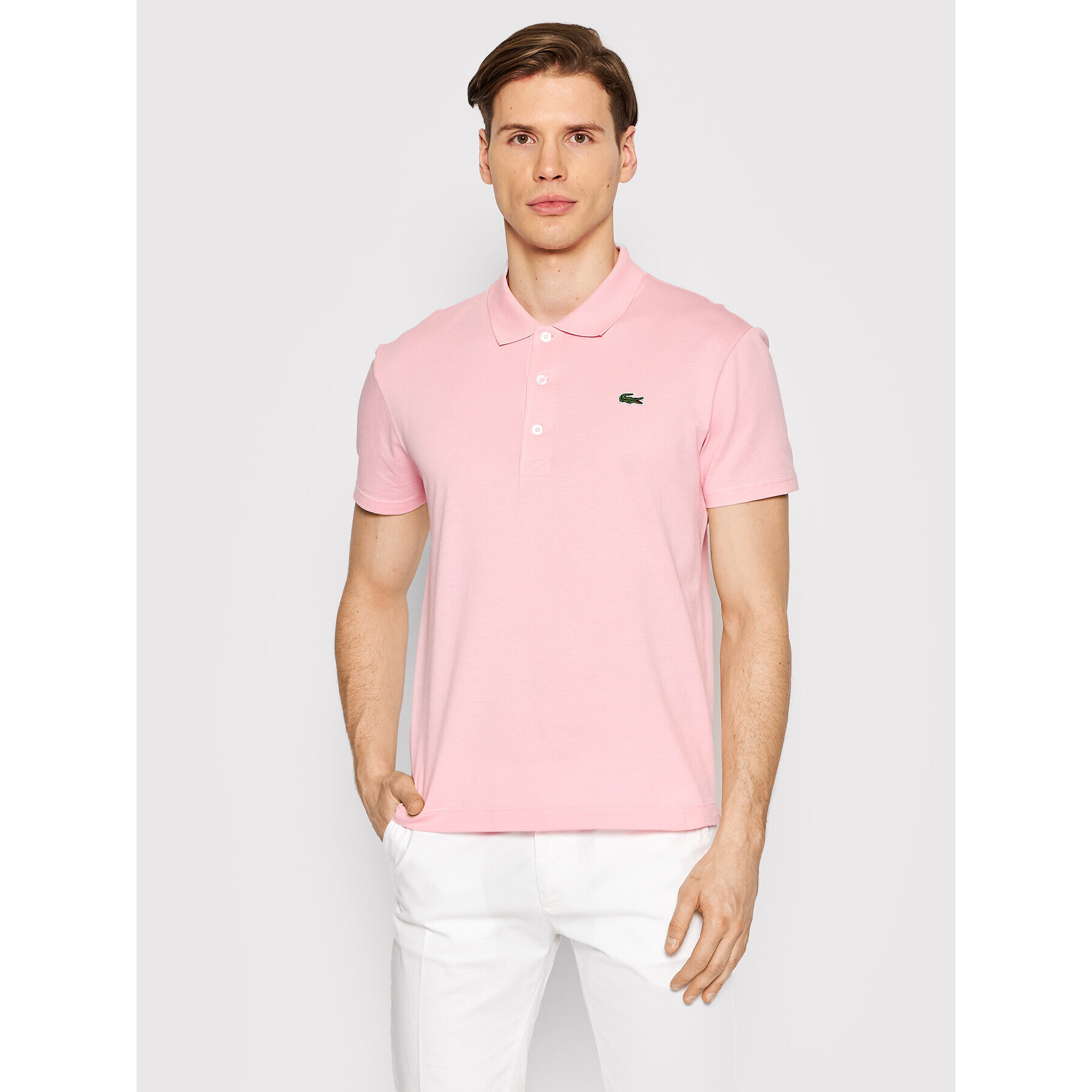 Lacoste Polokošile YH4801 Růžová Slim Fit - Pepit.cz