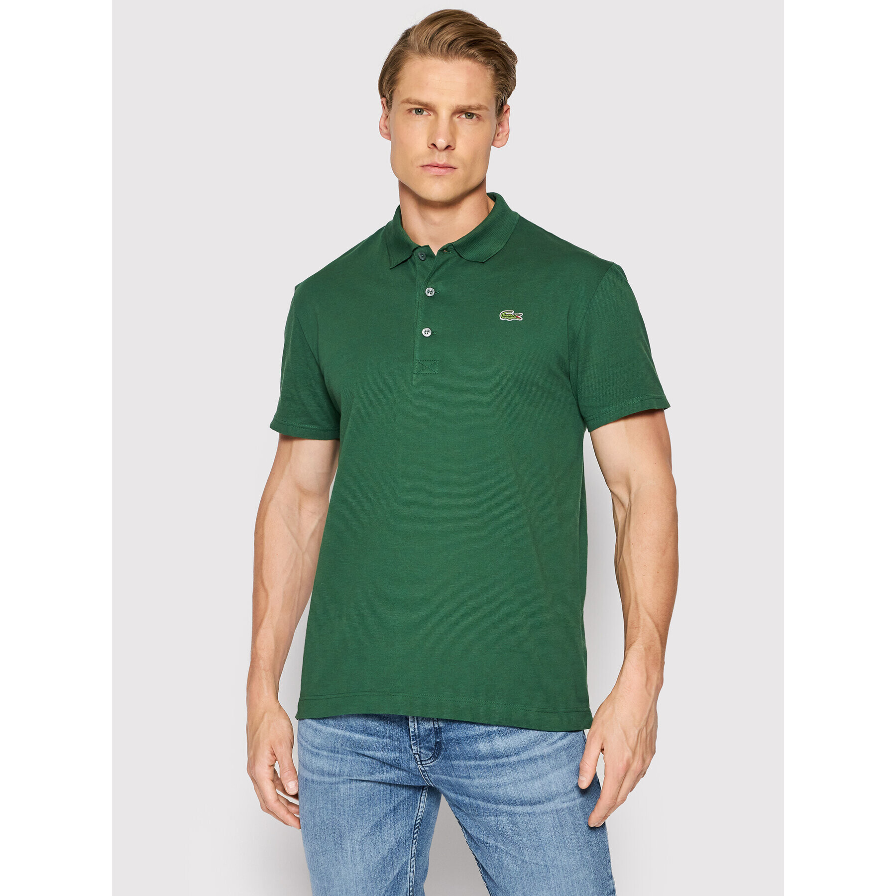 Lacoste Polokošile YH4801 Zelená Slim Fit - Pepit.cz