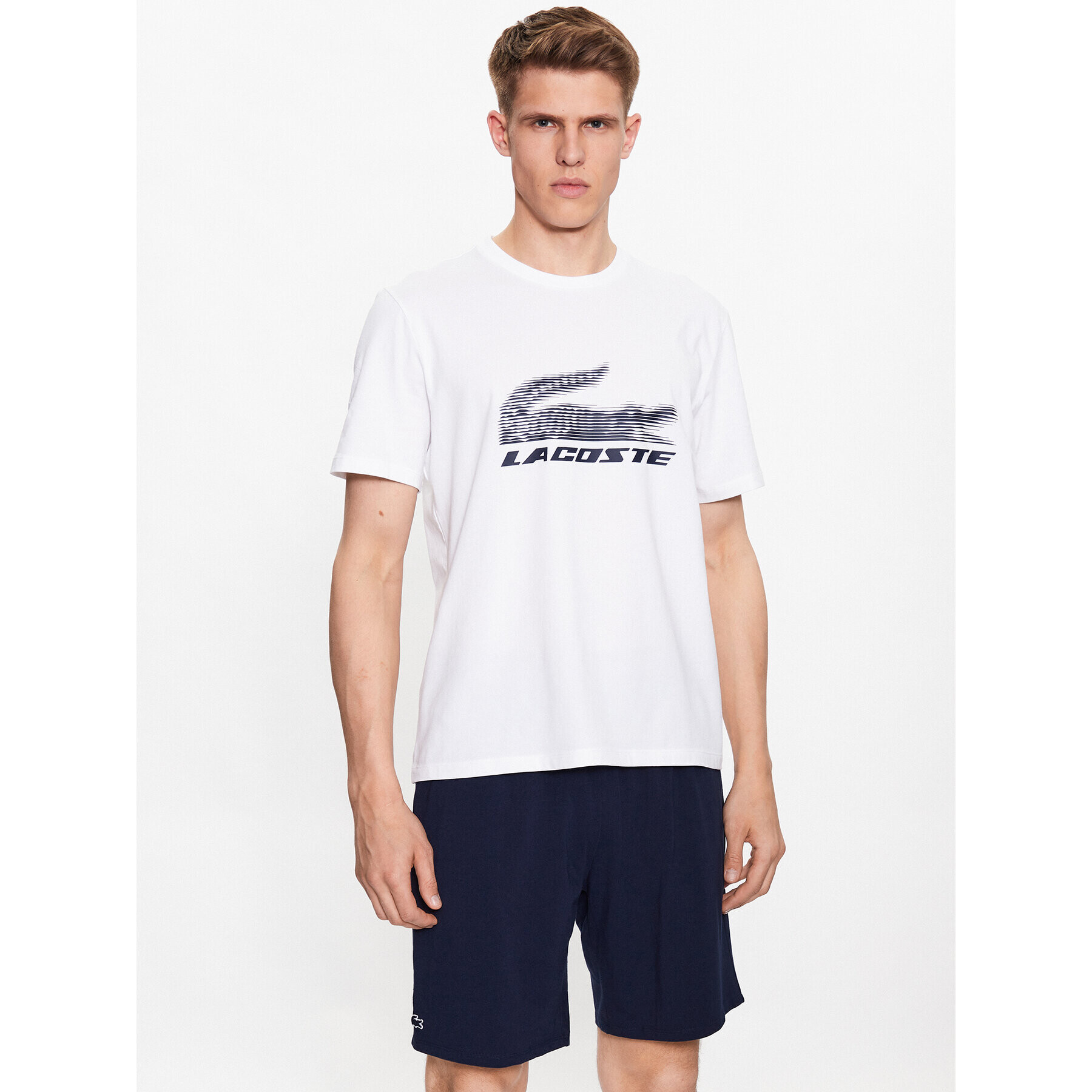 Lacoste Pyžamo 4H5949 Bílá Regular Fit - Pepit.cz