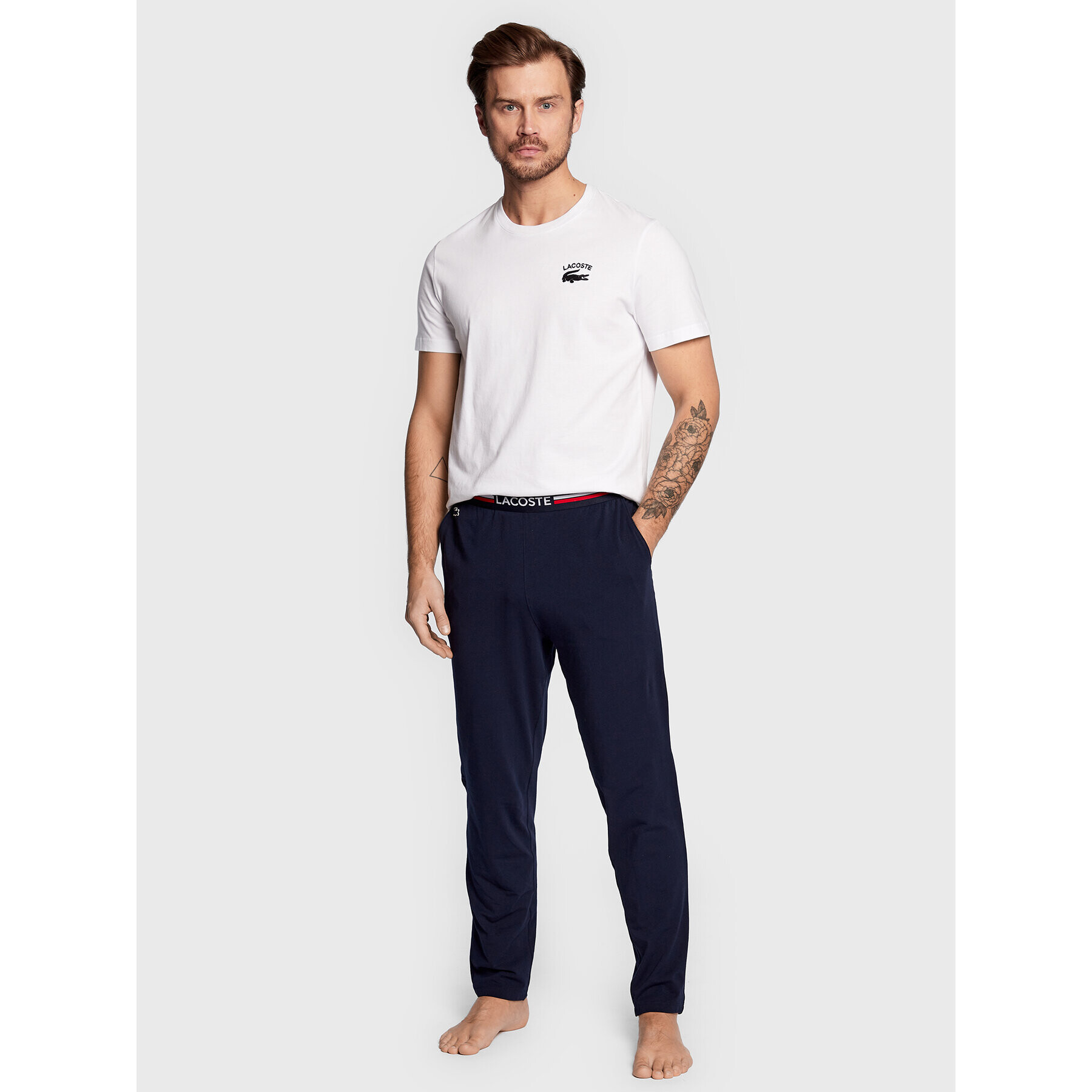 Lacoste Pyžamové kalhoty 3H3461 Tmavomodrá Relaxed Fit - Pepit.cz