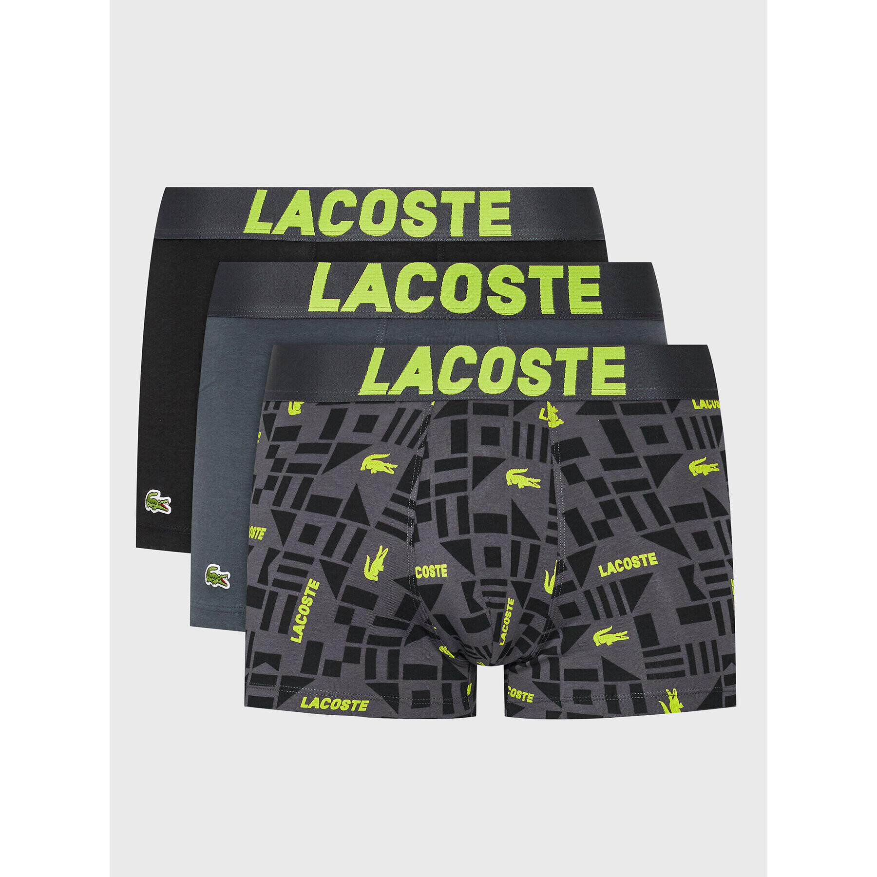 Lacoste Sada 3 kusů boxerek 5H9956 Šedá - Pepit.cz