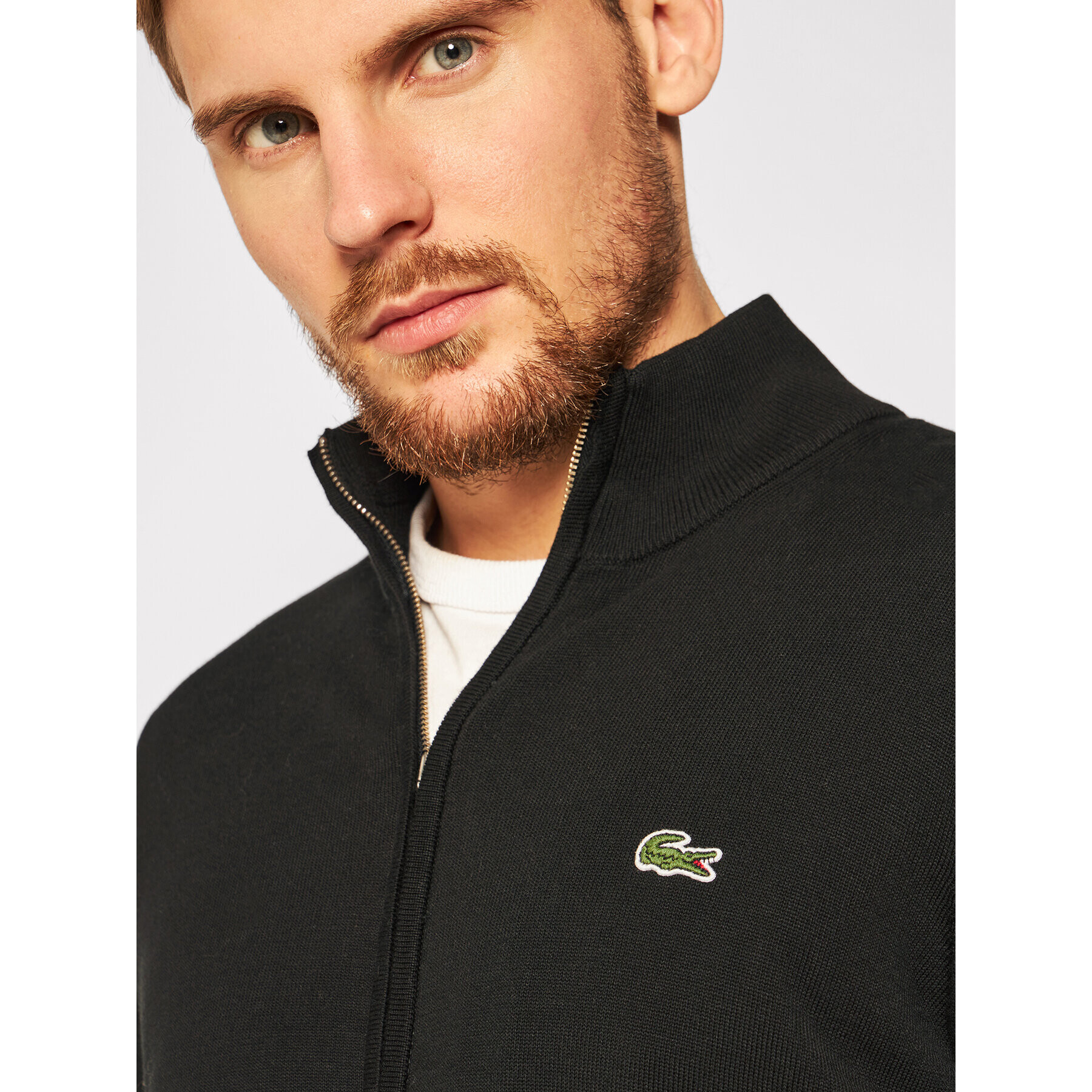 Lacoste Svetr AH1957 Černá Classic Fit - Pepit.cz