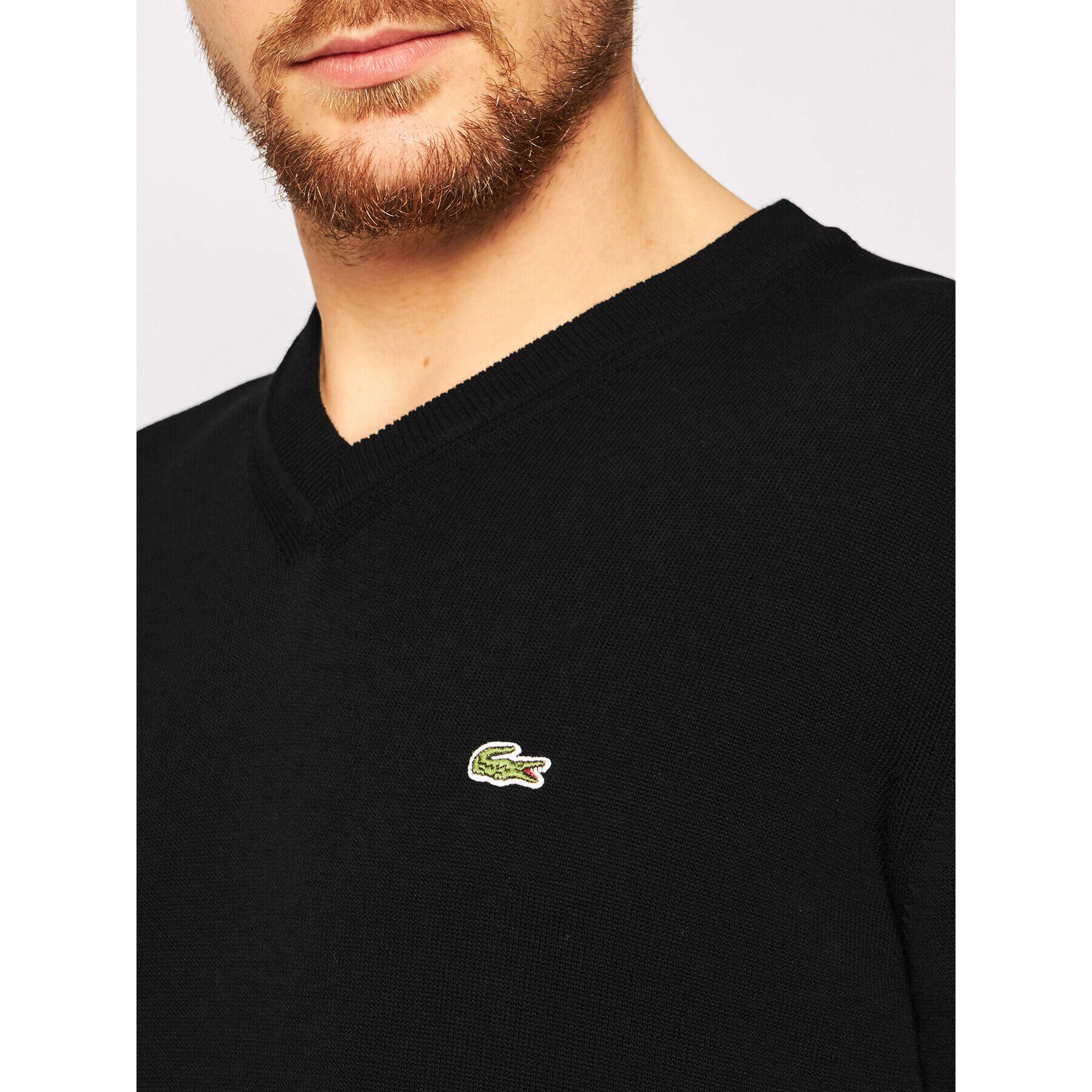 Lacoste Svetr AH2183 Černá Classic Fit - Pepit.cz