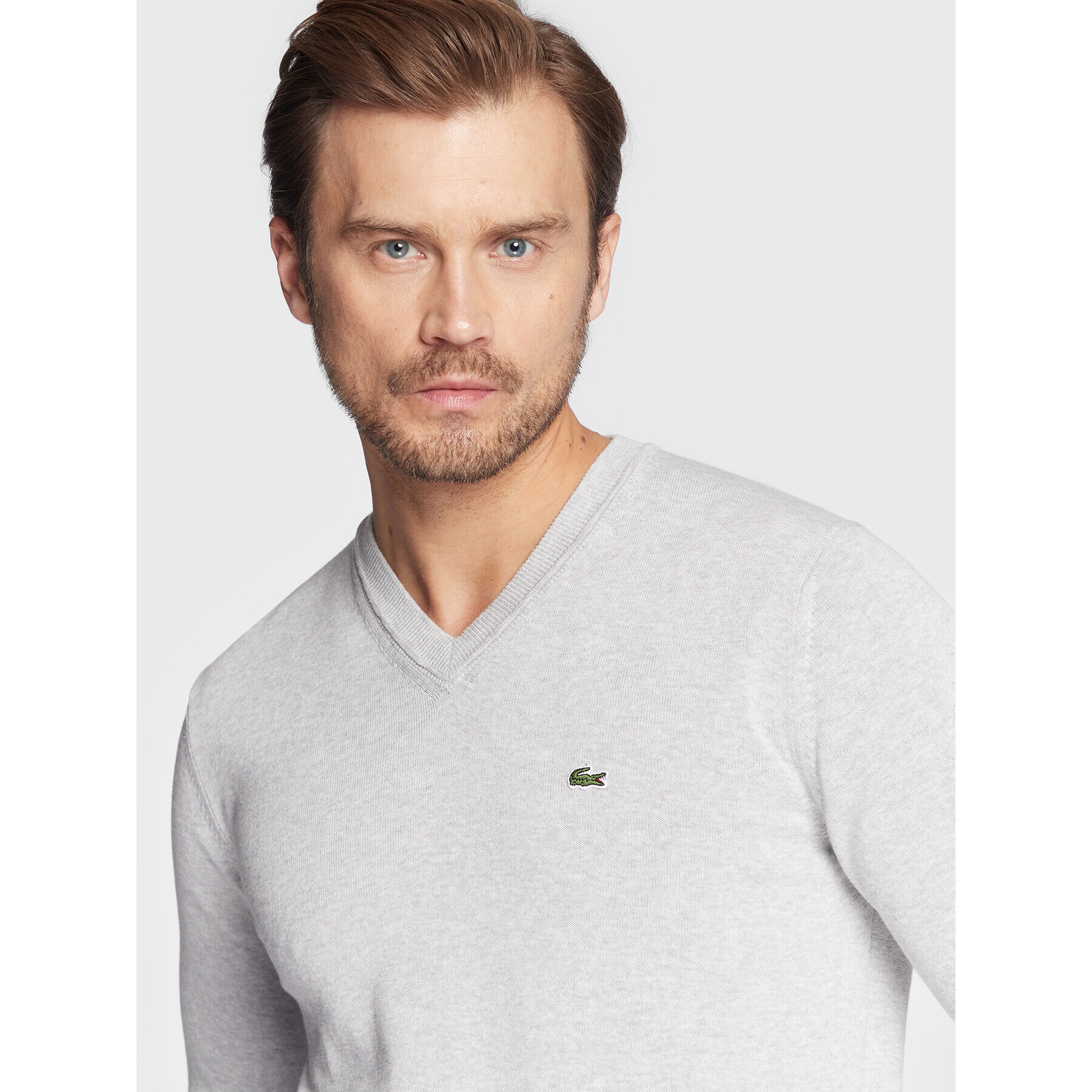 Lacoste Svetr AH2183 Šedá Regular Fit - Pepit.cz