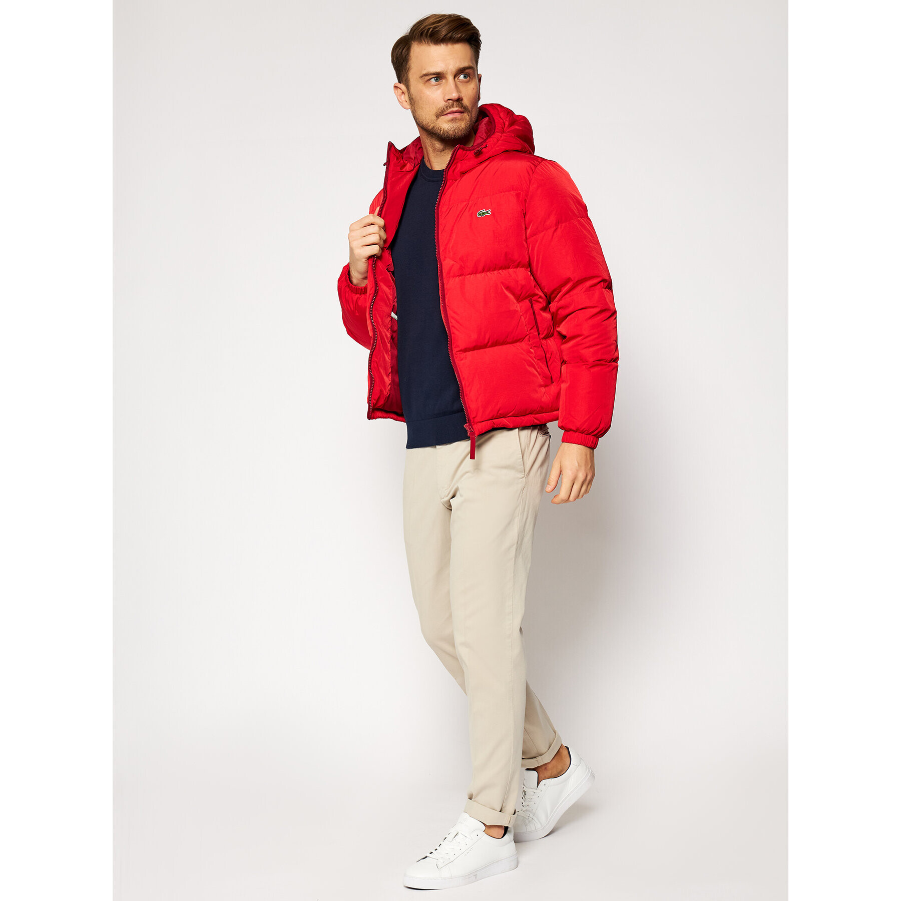 Lacoste Svetr AH2193 Tmavomodrá Classic Fit - Pepit.cz