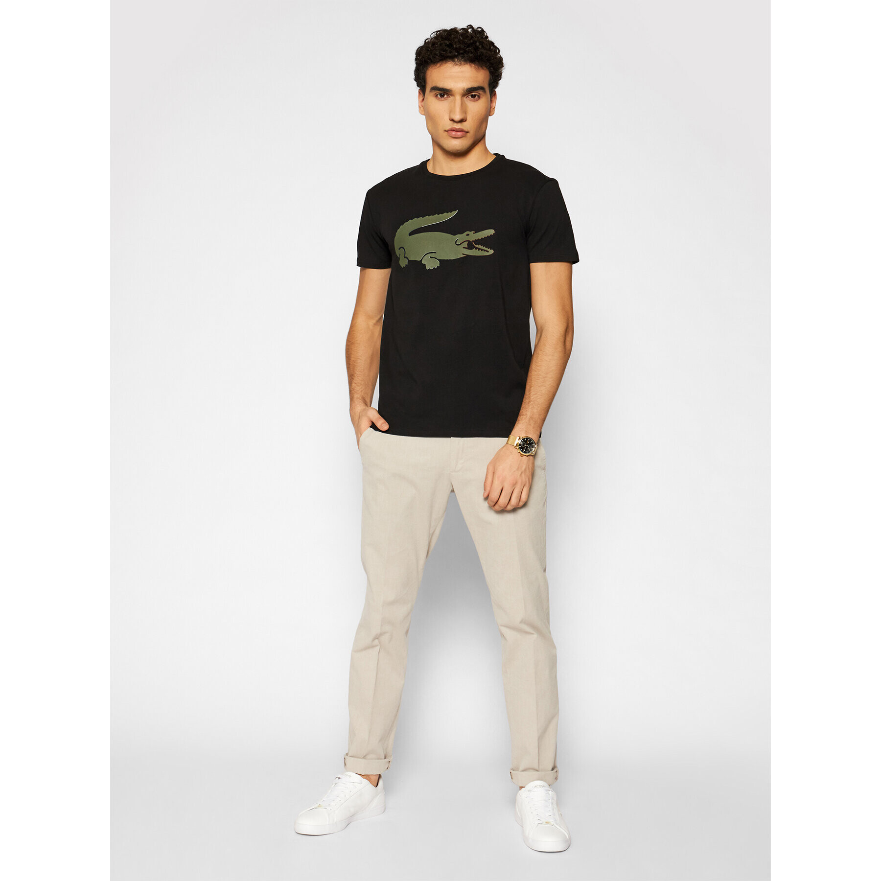 Lacoste T-Shirt TH0139 Černá Slim Fit - Pepit.cz