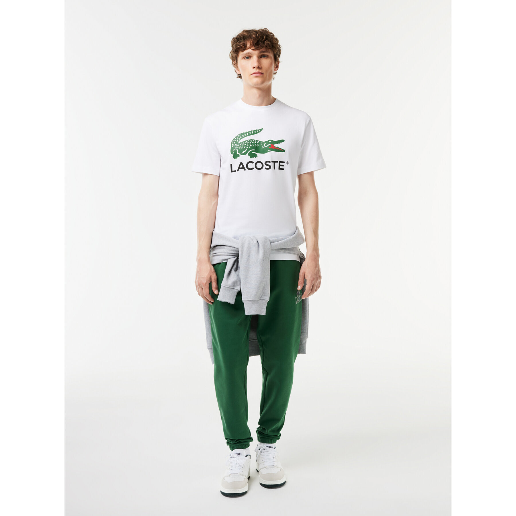 Lacoste T-Shirt TH1285 Bílá Regular Fit - Pepit.cz