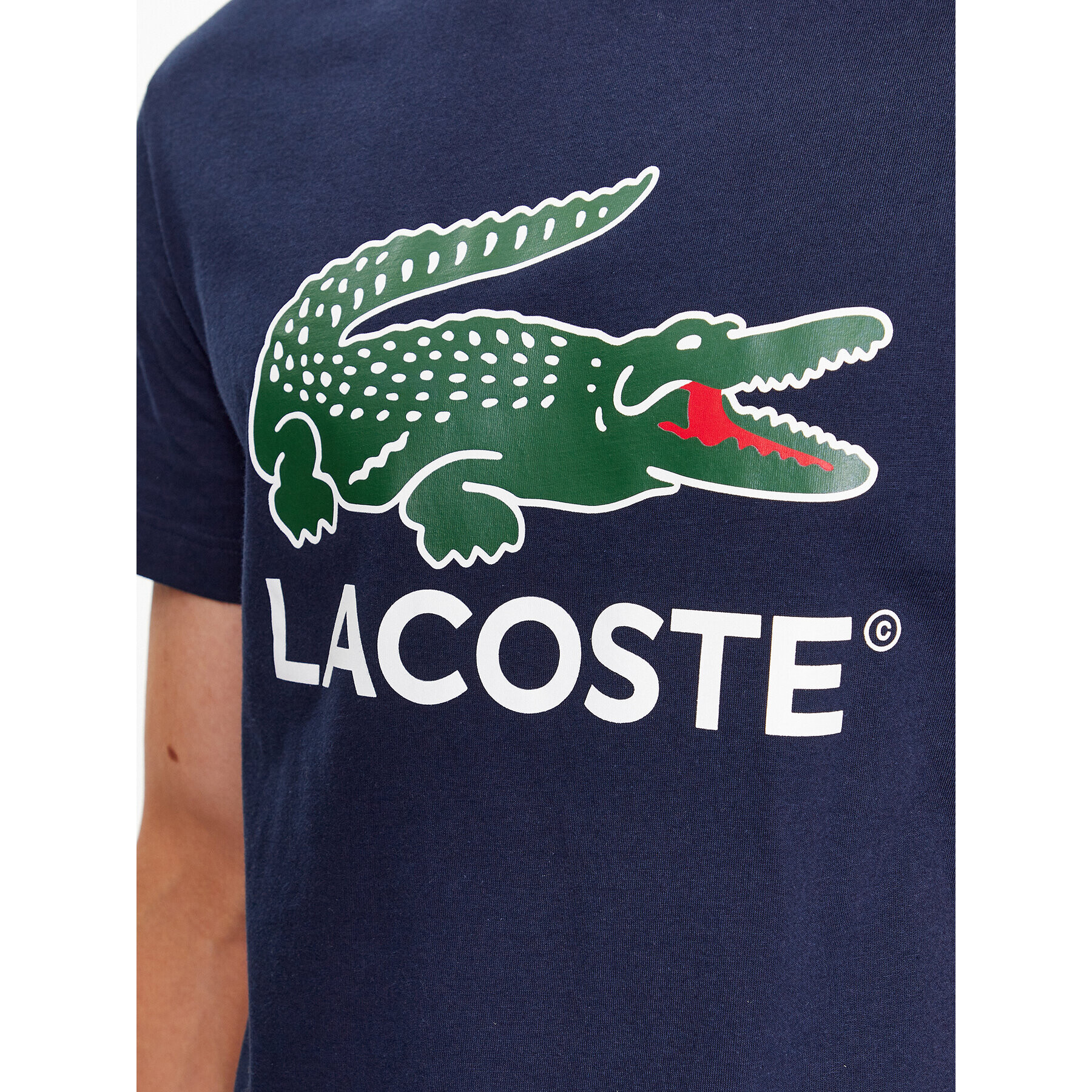 Lacoste T-Shirt TH1285 Tmavomodrá Regular Fit - Pepit.cz