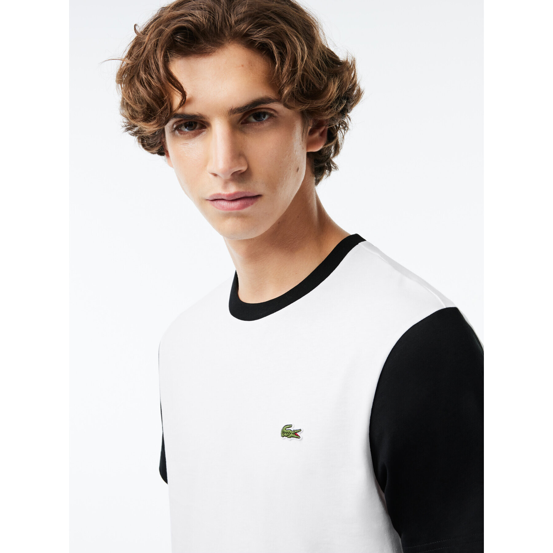 Lacoste T-Shirt TH1298 Bílá Regular Fit - Pepit.cz