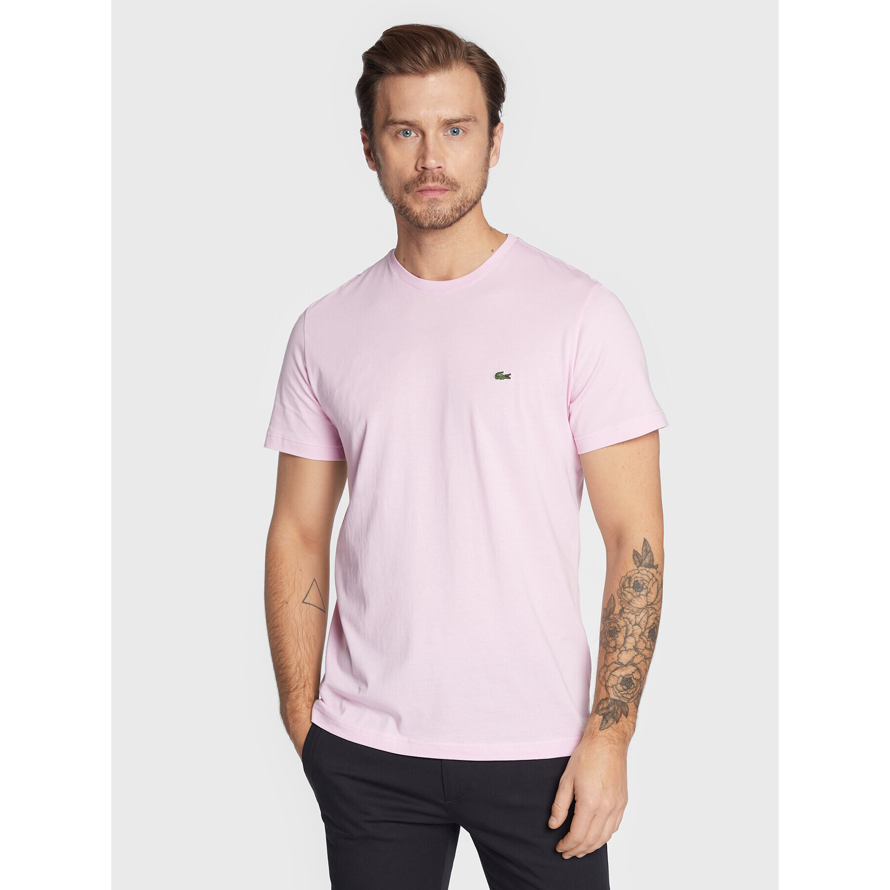 Lacoste T-Shirt TH2038 Růžová Regular Fit - Pepit.cz