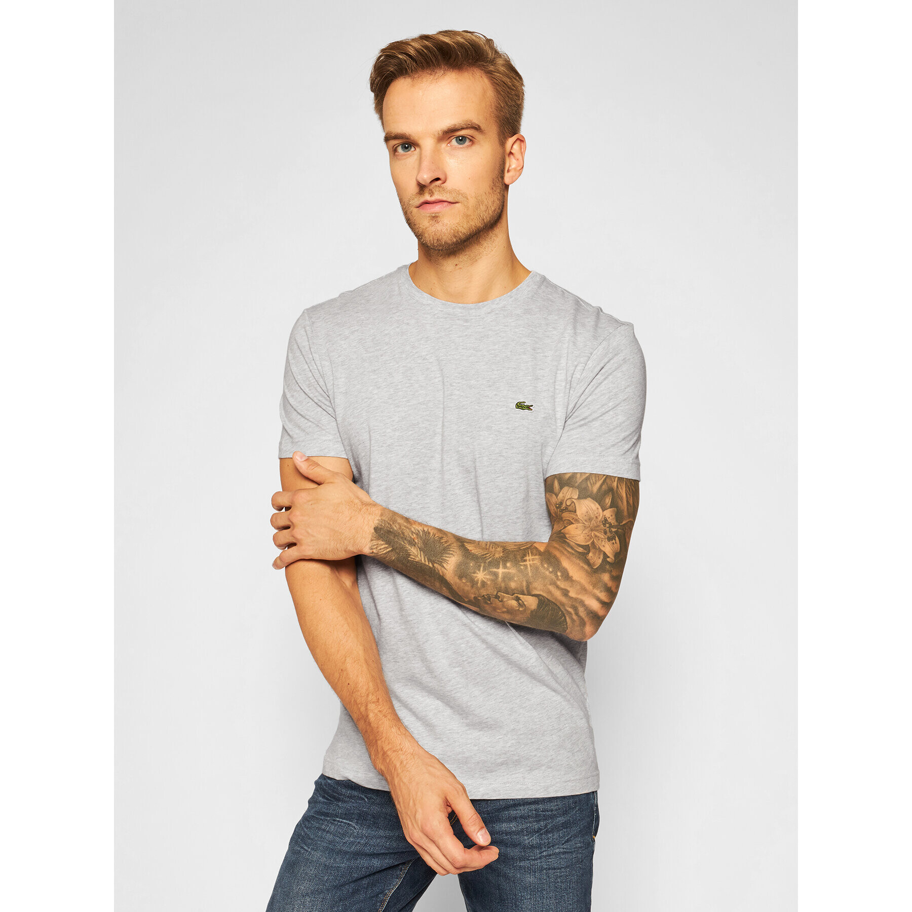 Lacoste T-Shirt TH2038 Šedá Regular Fit - Pepit.cz