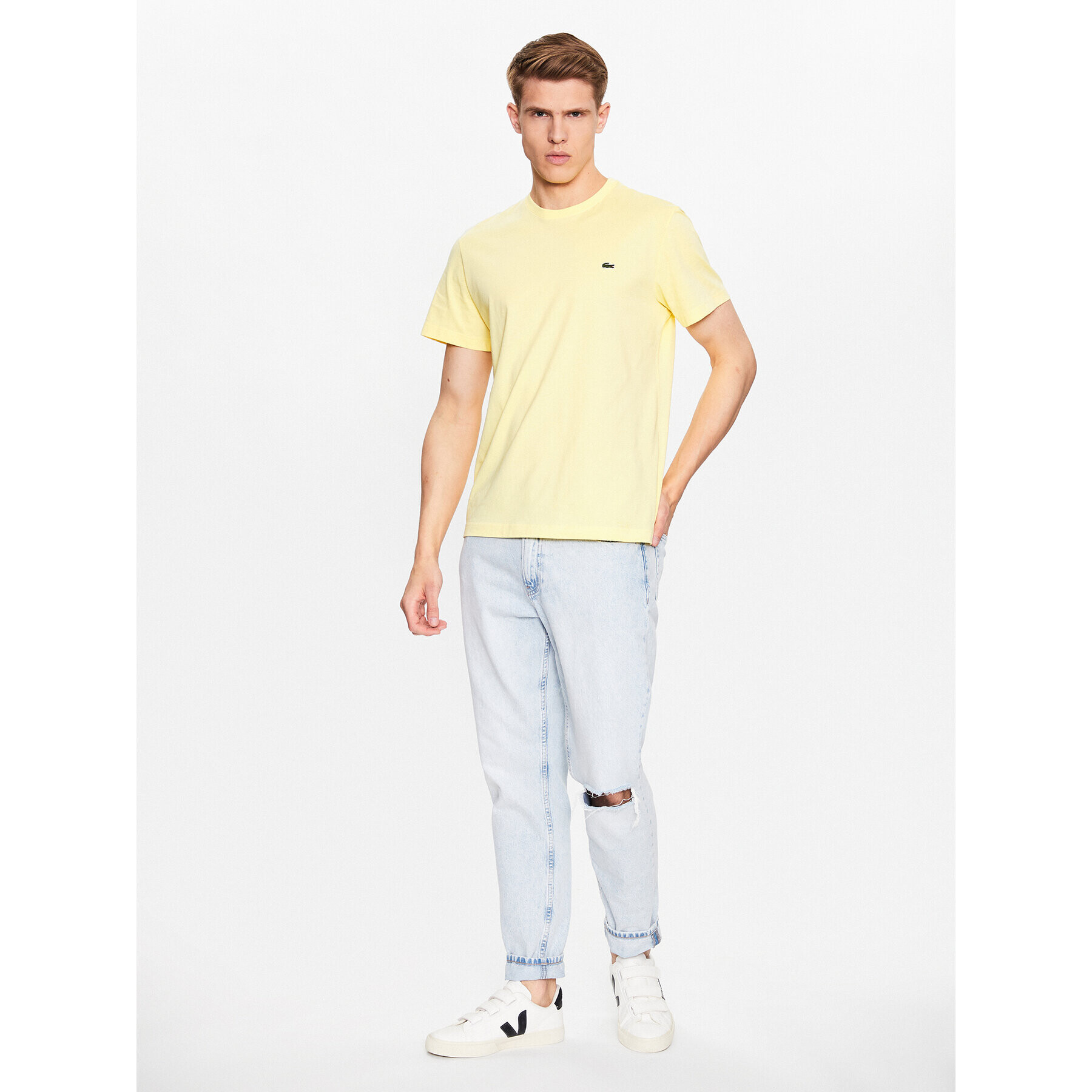 Lacoste T-Shirt TH2038 Žlutá Regular Fit - Pepit.cz