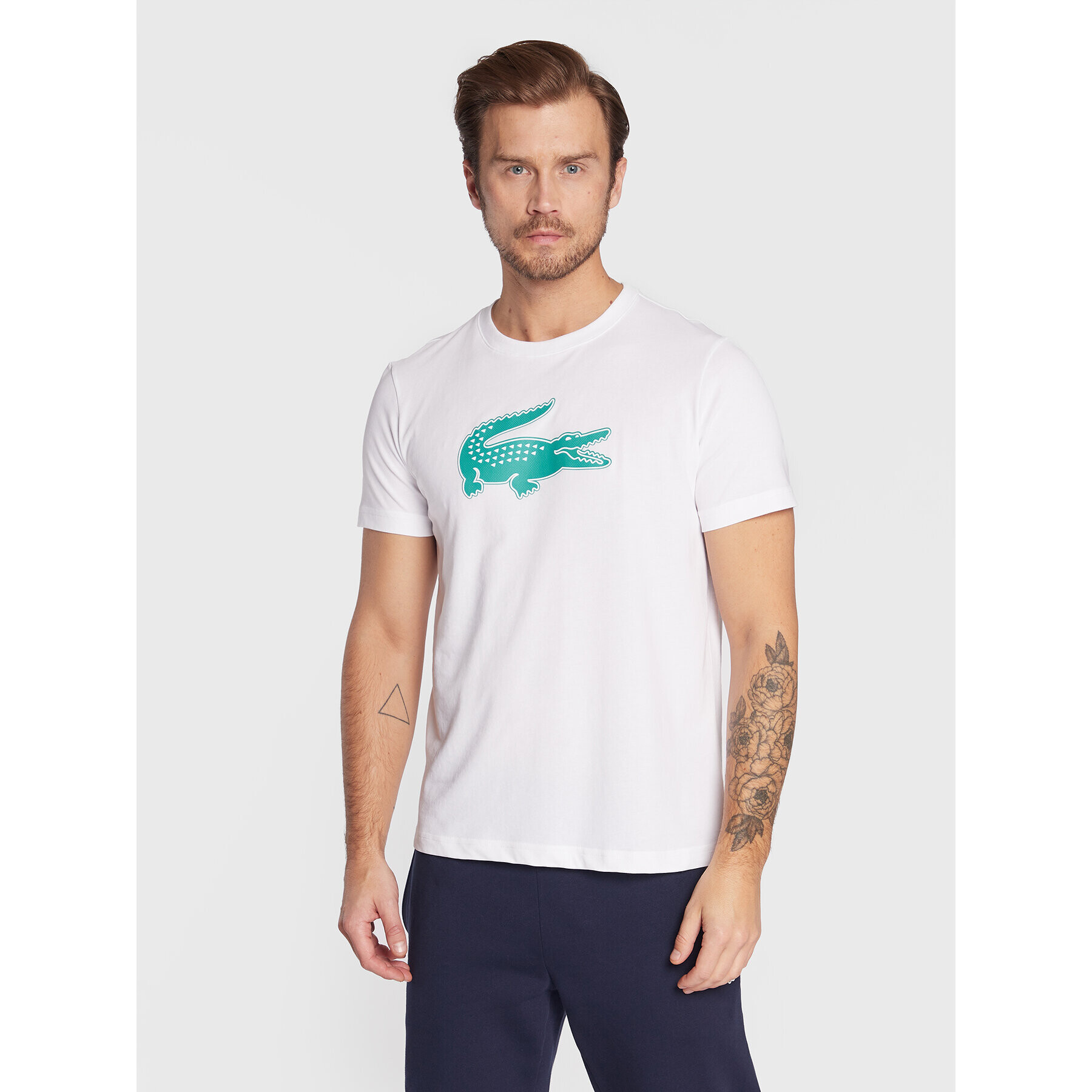 Lacoste T-Shirt TH2042 Bílá Regular Fit - Pepit.cz