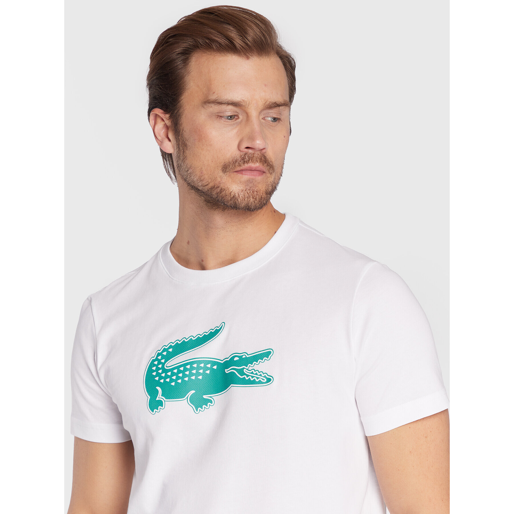 Lacoste T-Shirt TH2042 Bílá Regular Fit - Pepit.cz