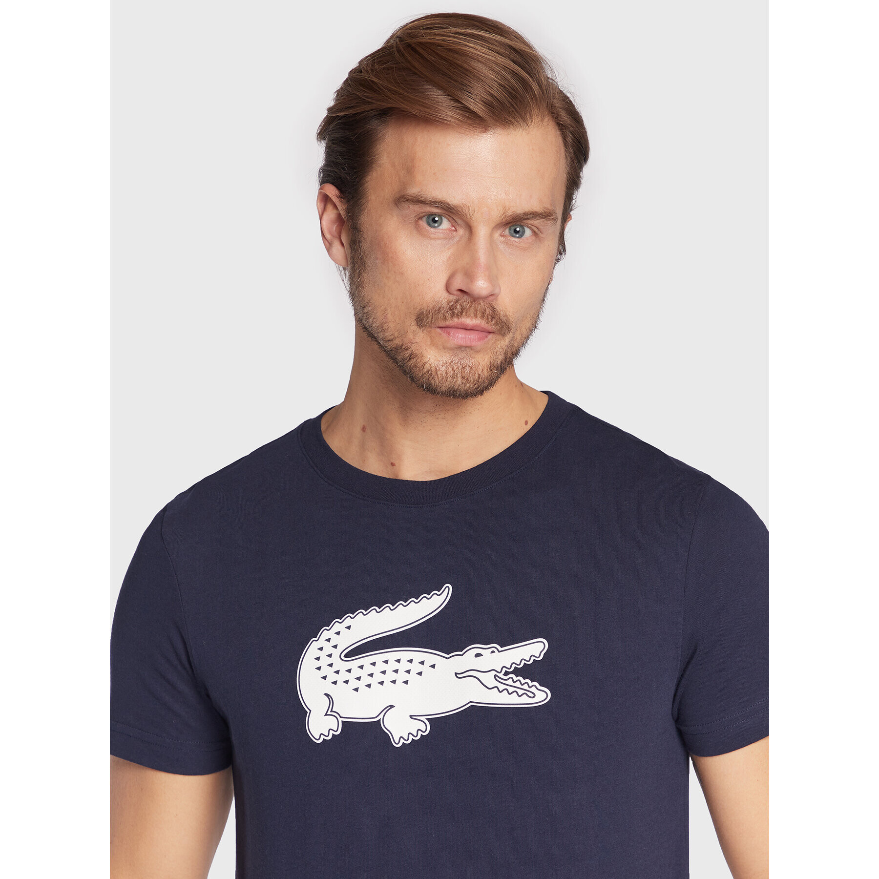 Lacoste T-Shirt TH2042 Tmavomodrá Regular Fit - Pepit.cz