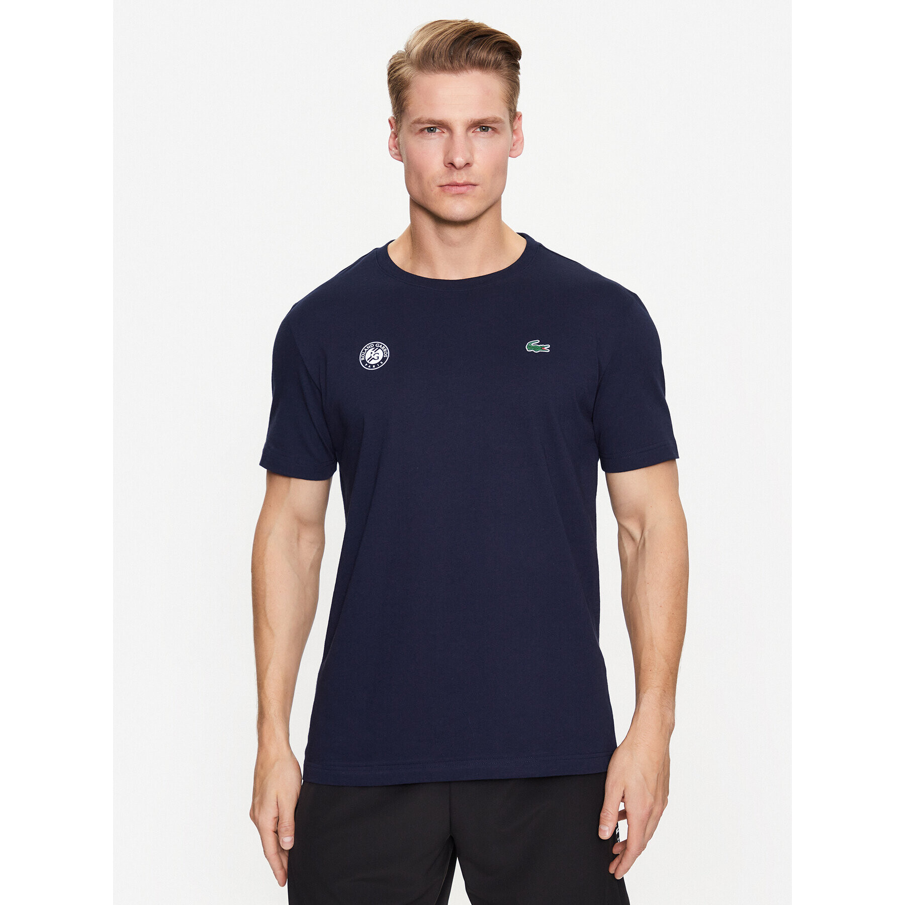 Lacoste T-Shirt TH2116 Tmavomodrá Regular Fit - Pepit.cz