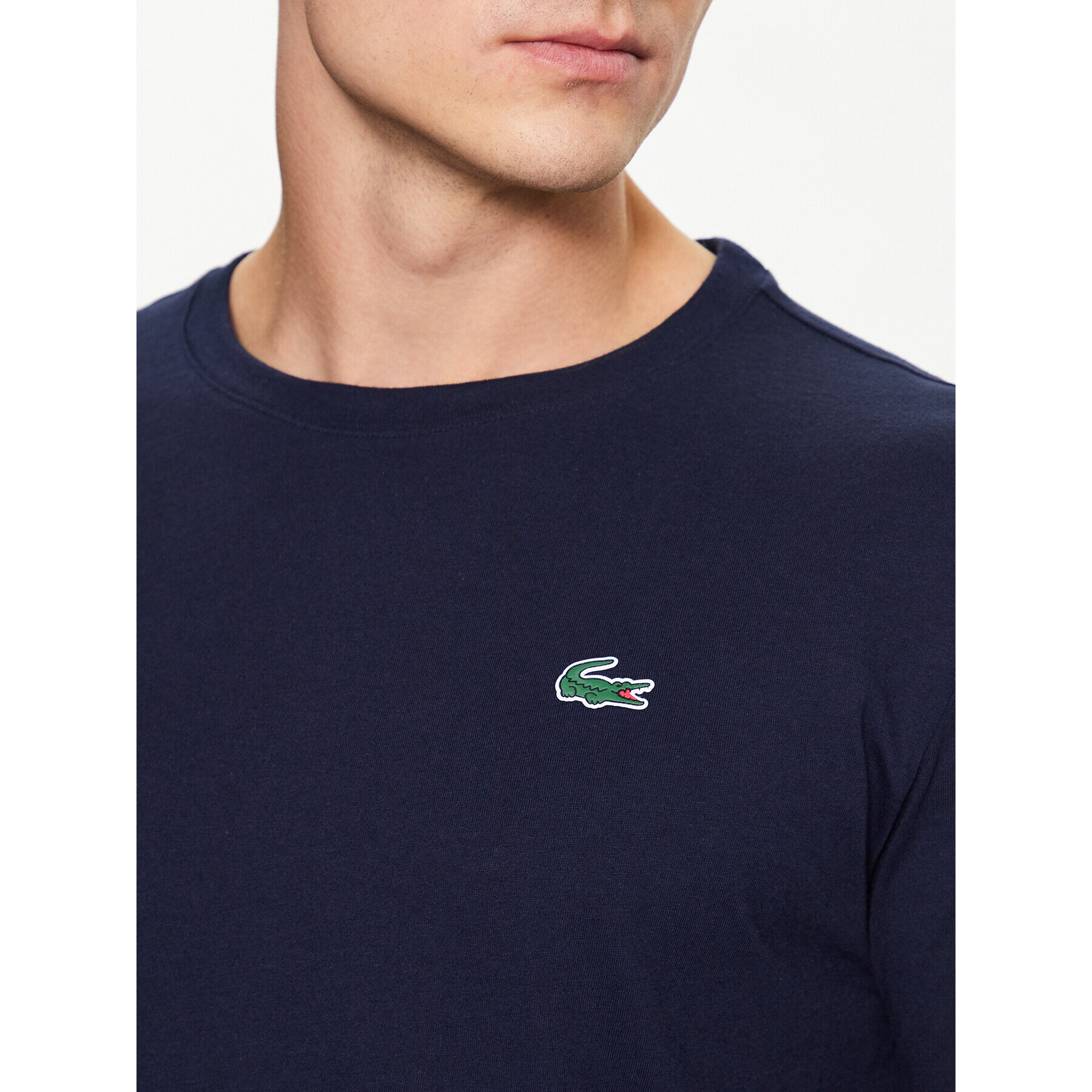 Lacoste T-Shirt TH2116 Tmavomodrá Regular Fit - Pepit.cz