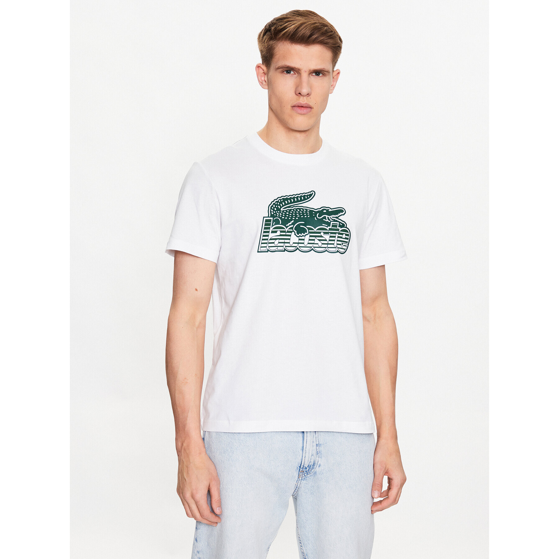 Lacoste T-Shirt TH5070 Bílá Regular Fit - Pepit.cz