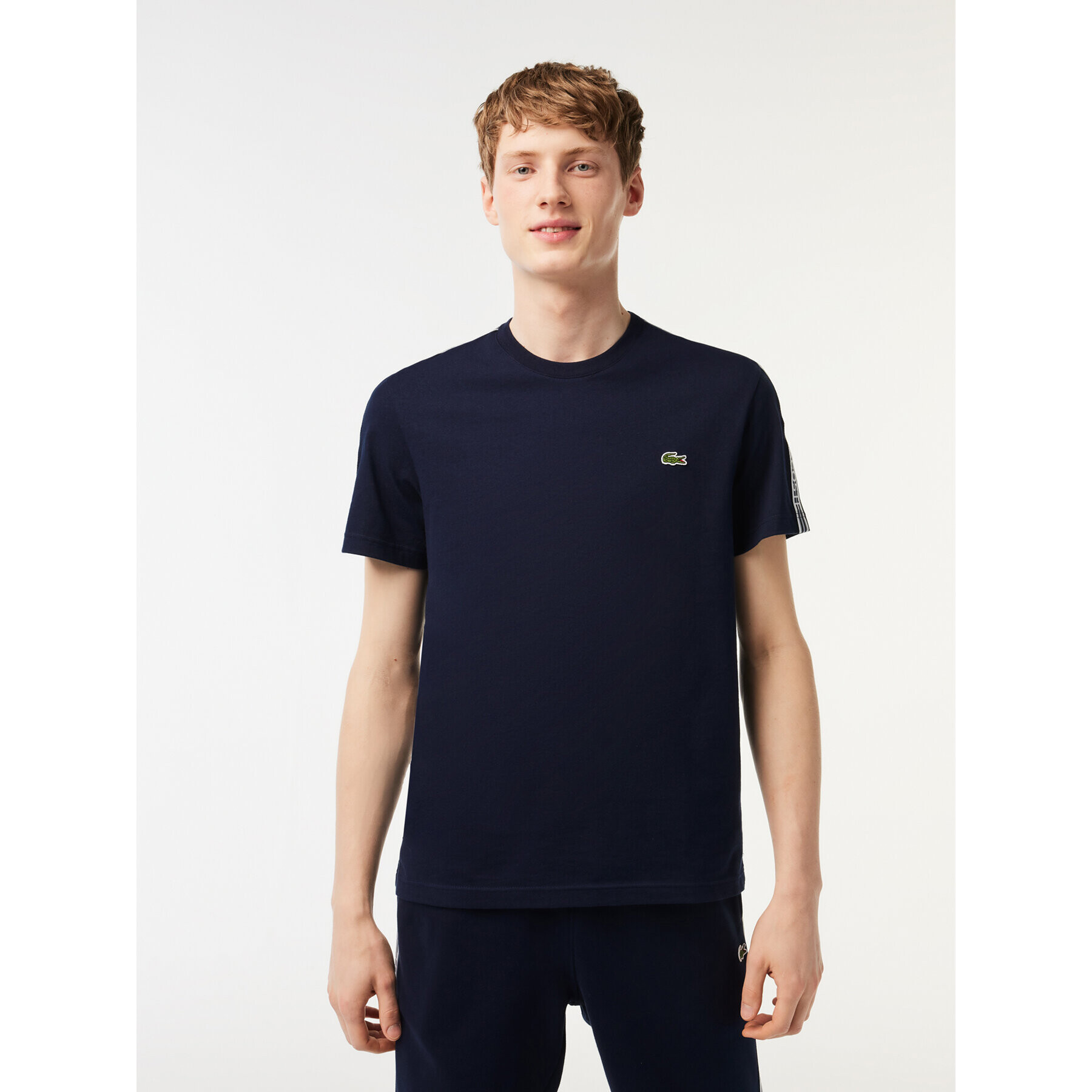 Lacoste T-Shirt TH5071 Tmavomodrá Regular Fit - Pepit.cz