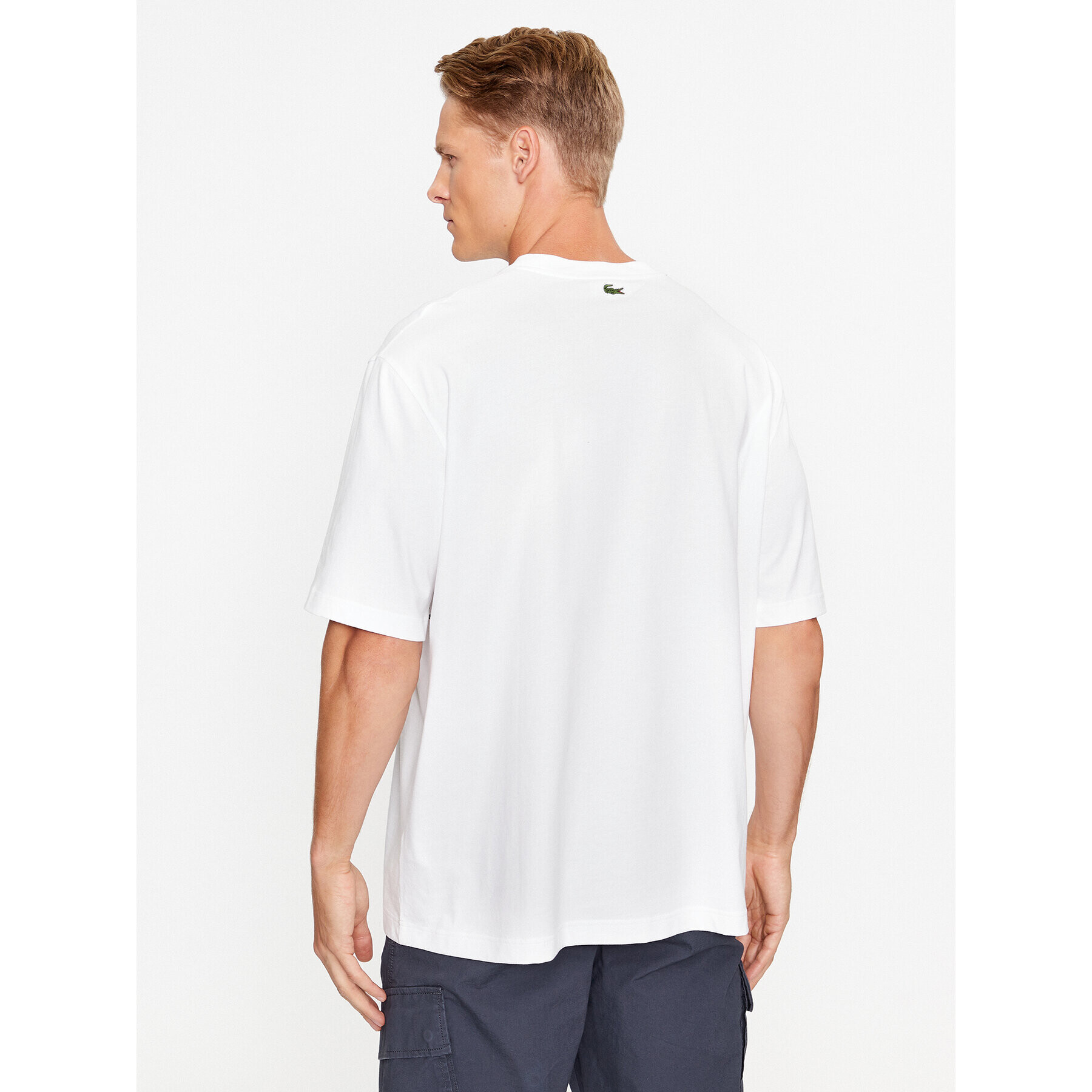 Lacoste T-Shirt TH5511 Bílá Loose Fit - Pepit.cz