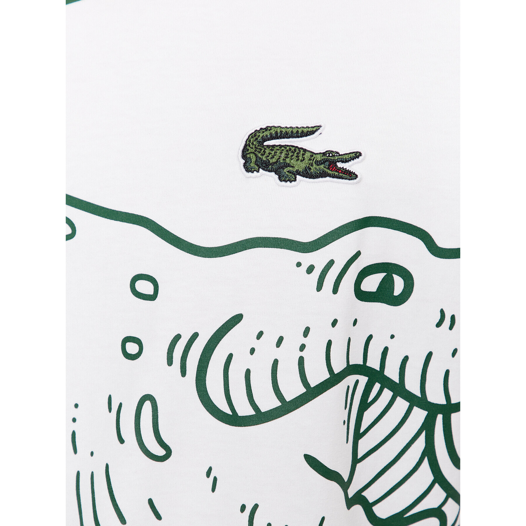 Lacoste T-Shirt TH5511 Bílá Loose Fit - Pepit.cz