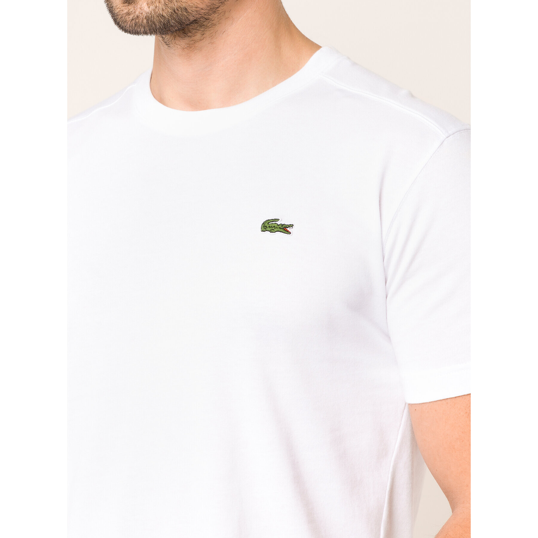 Lacoste T-Shirt TH7618 Bílá Regular Fit - Pepit.cz