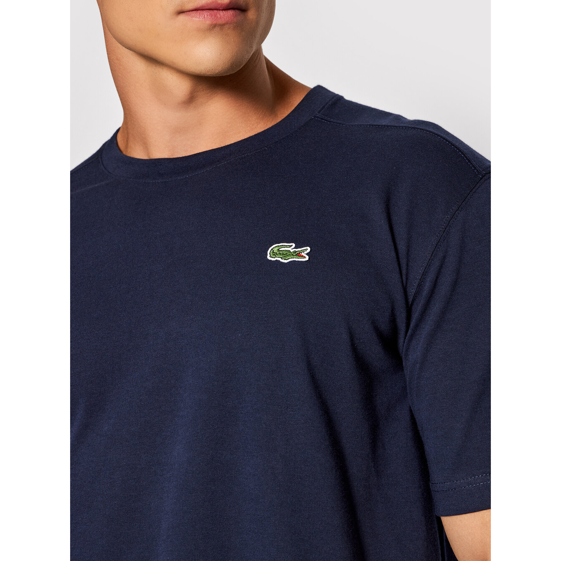 Lacoste T-Shirt TH7618 Tmavomodrá Regular Fit - Pepit.cz