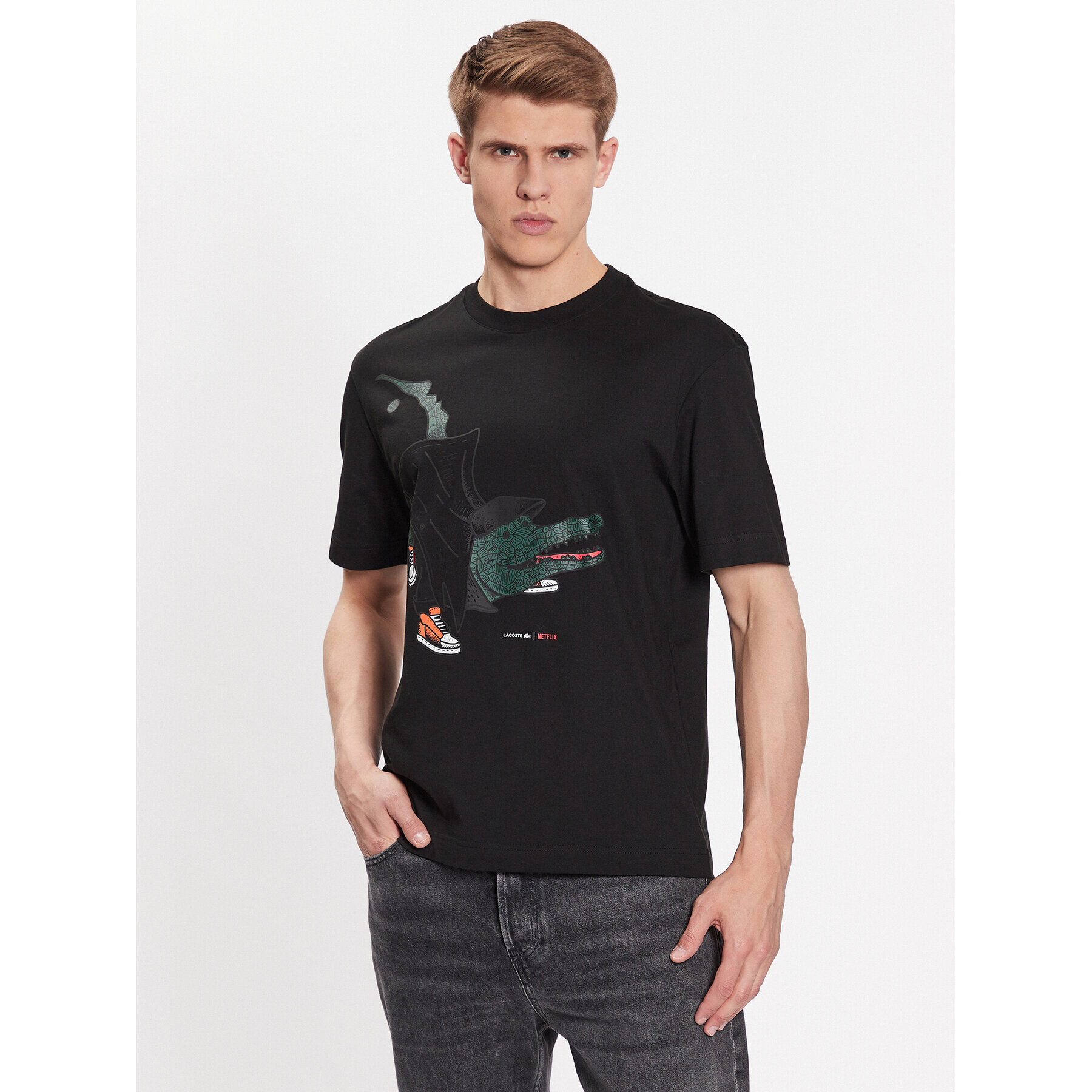 Lacoste T-Shirt TH8462 Černá Regular Fit - Pepit.cz