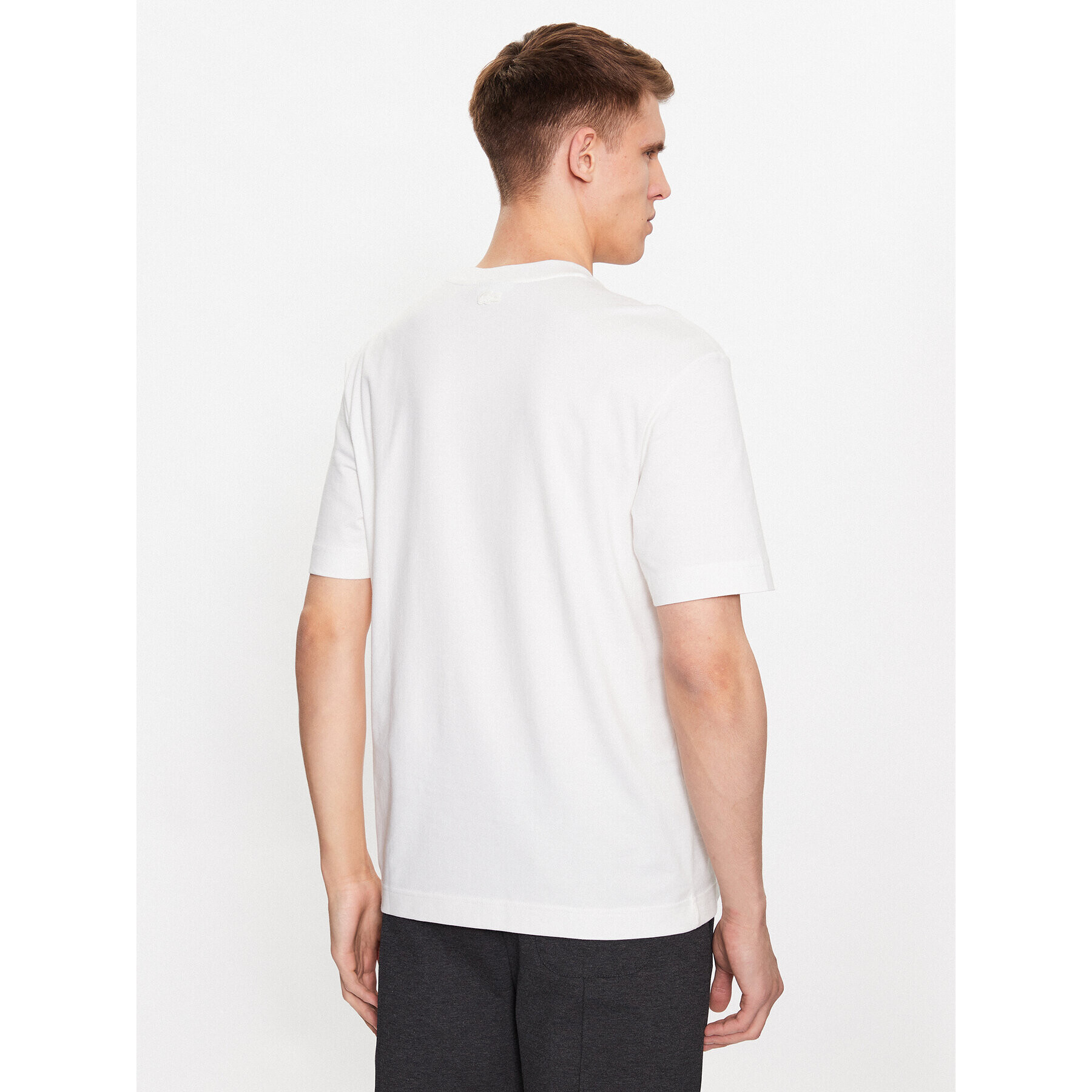 Lacoste T-Shirt TH8462 Écru Regular Fit - Pepit.cz