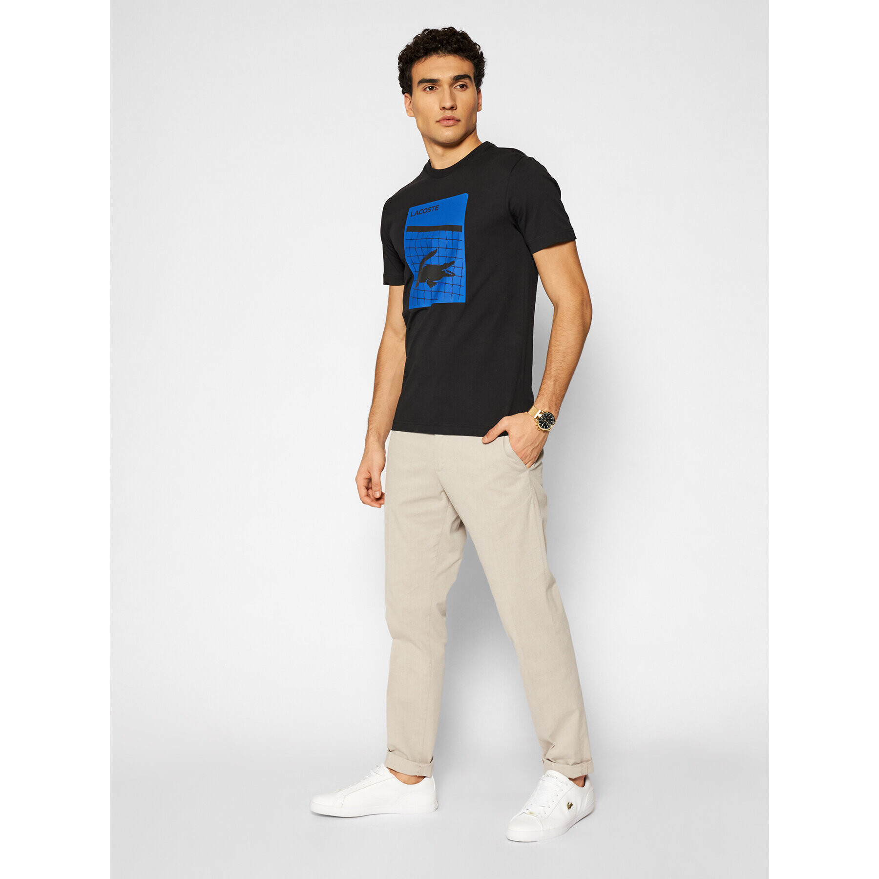 Lacoste T-Shirt TH9654 Černá Regular Fit - Pepit.cz