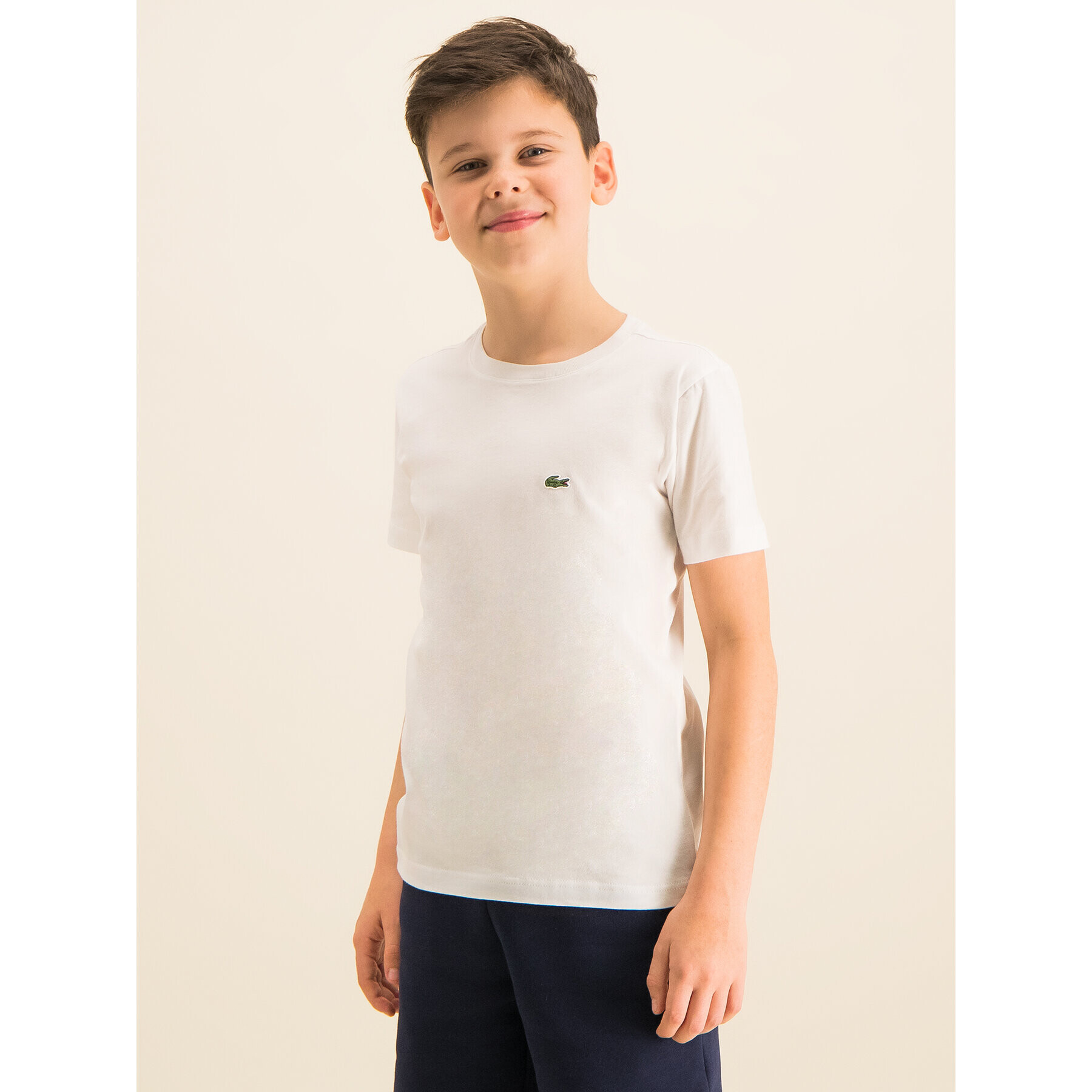 Lacoste T-Shirt TJ1442 Bílá Regular Fit - Pepit.cz