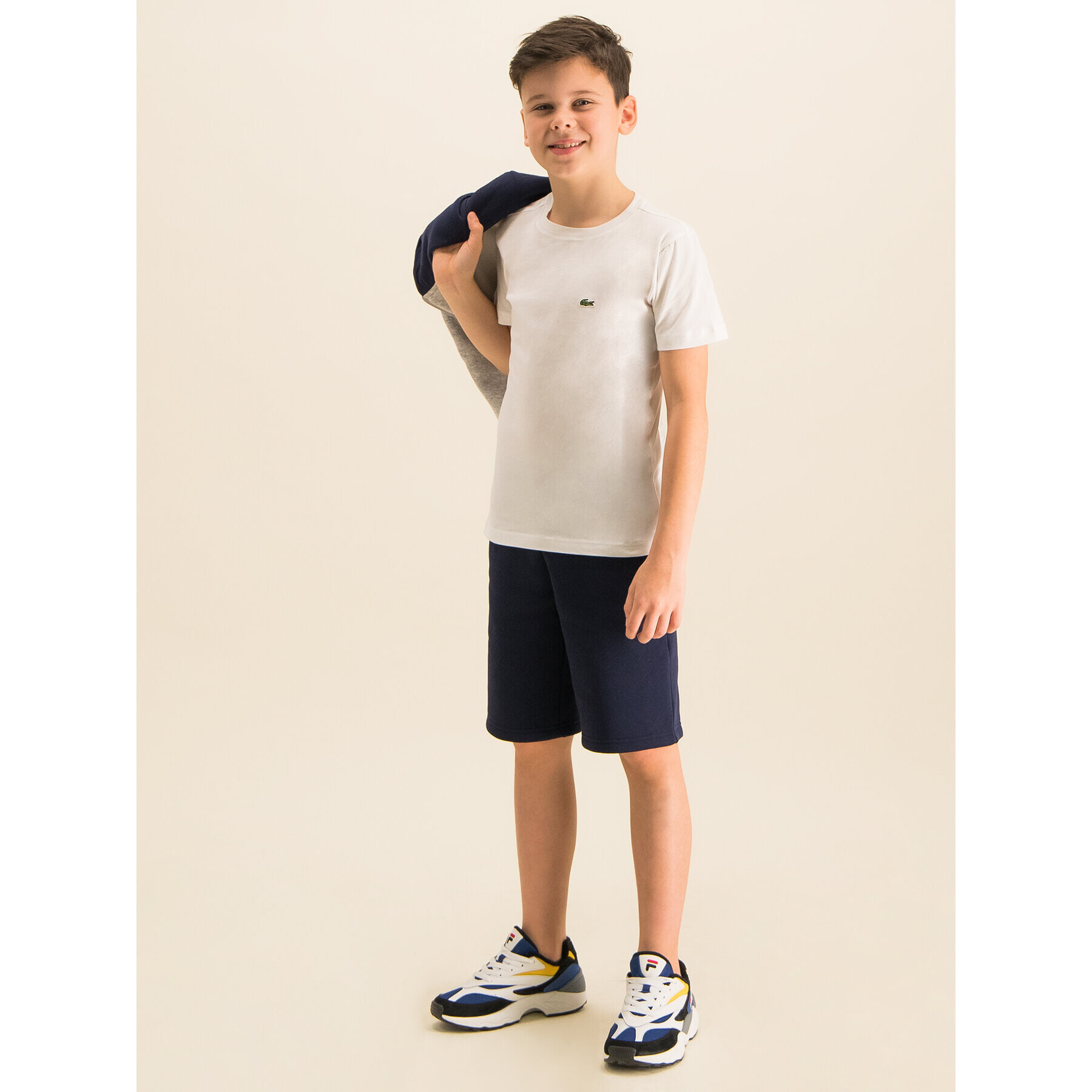 Lacoste T-Shirt TJ1442 Bílá Regular Fit - Pepit.cz