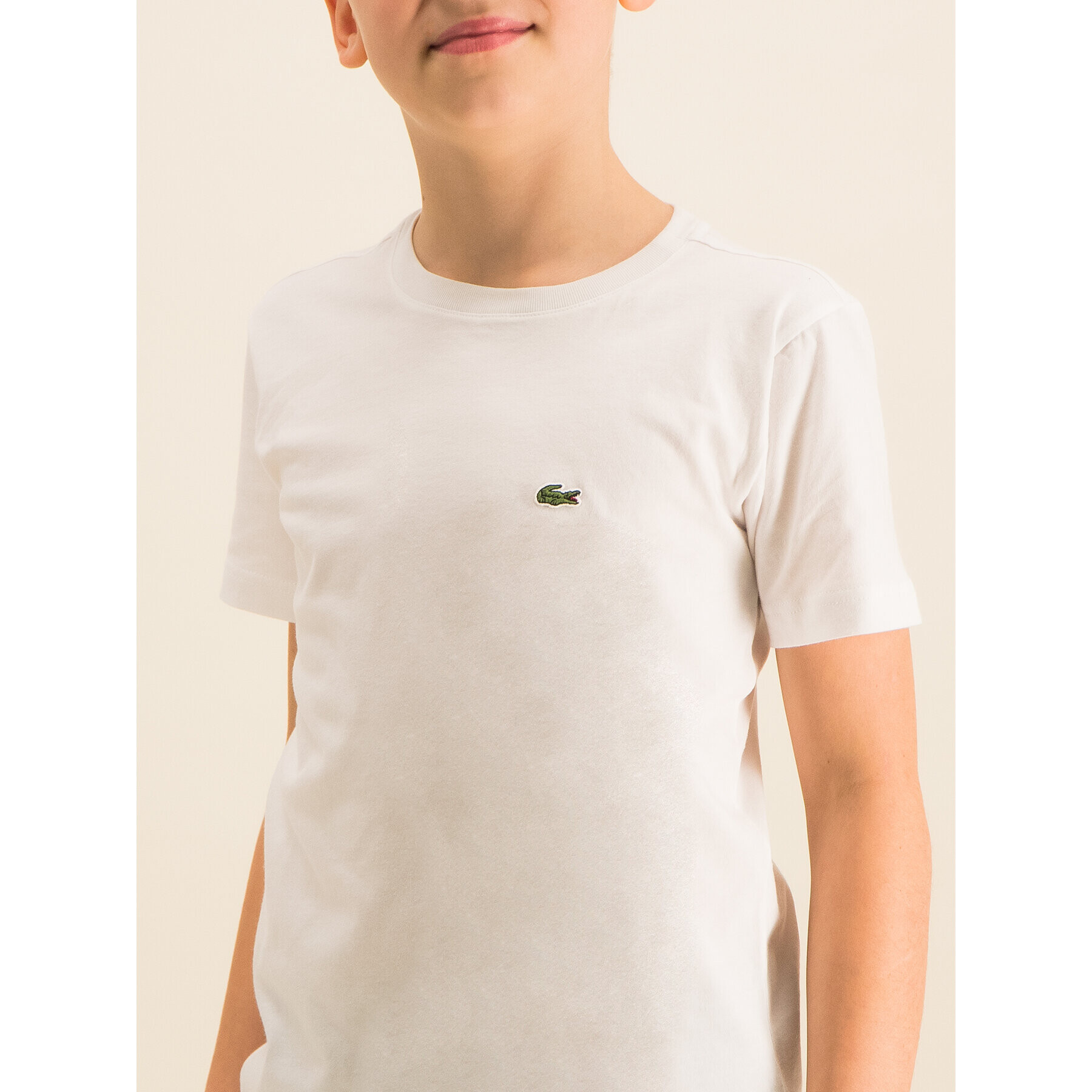 Lacoste T-Shirt TJ1442 Bílá Regular Fit - Pepit.cz