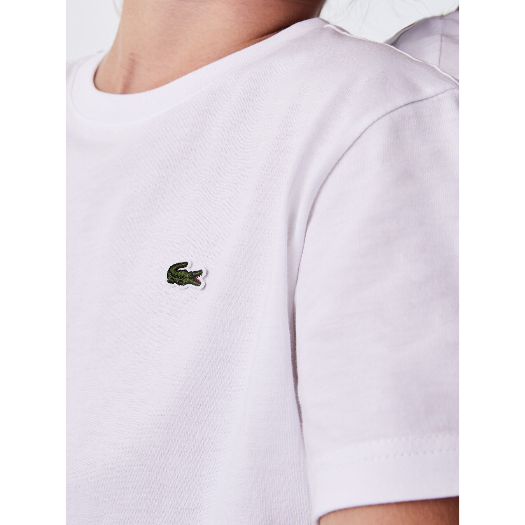 Lacoste T-Shirt TJ1442 Bílá Regular Fit - Pepit.cz