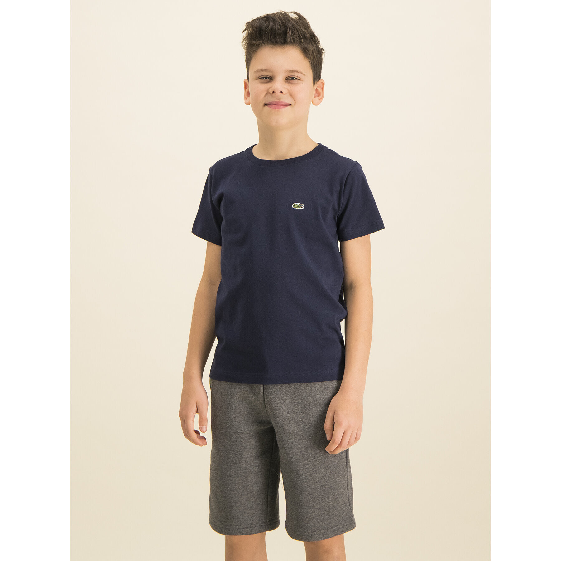 Lacoste T-Shirt TJ1442 Tmavomodrá Regular Fit - Pepit.cz