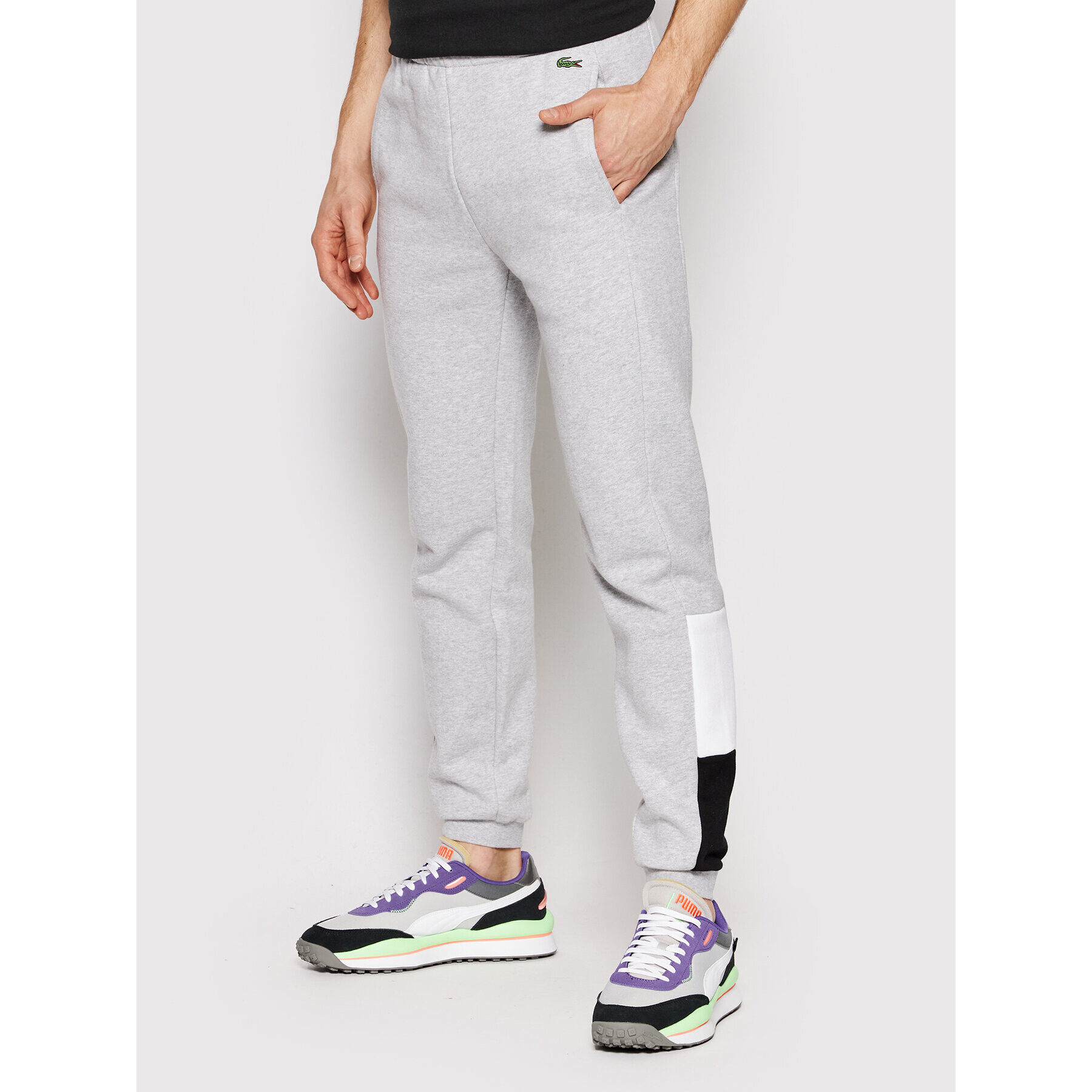 Lacoste Teplákové kalhoty XH7064 Šedá Tapered Fit - Pepit.cz