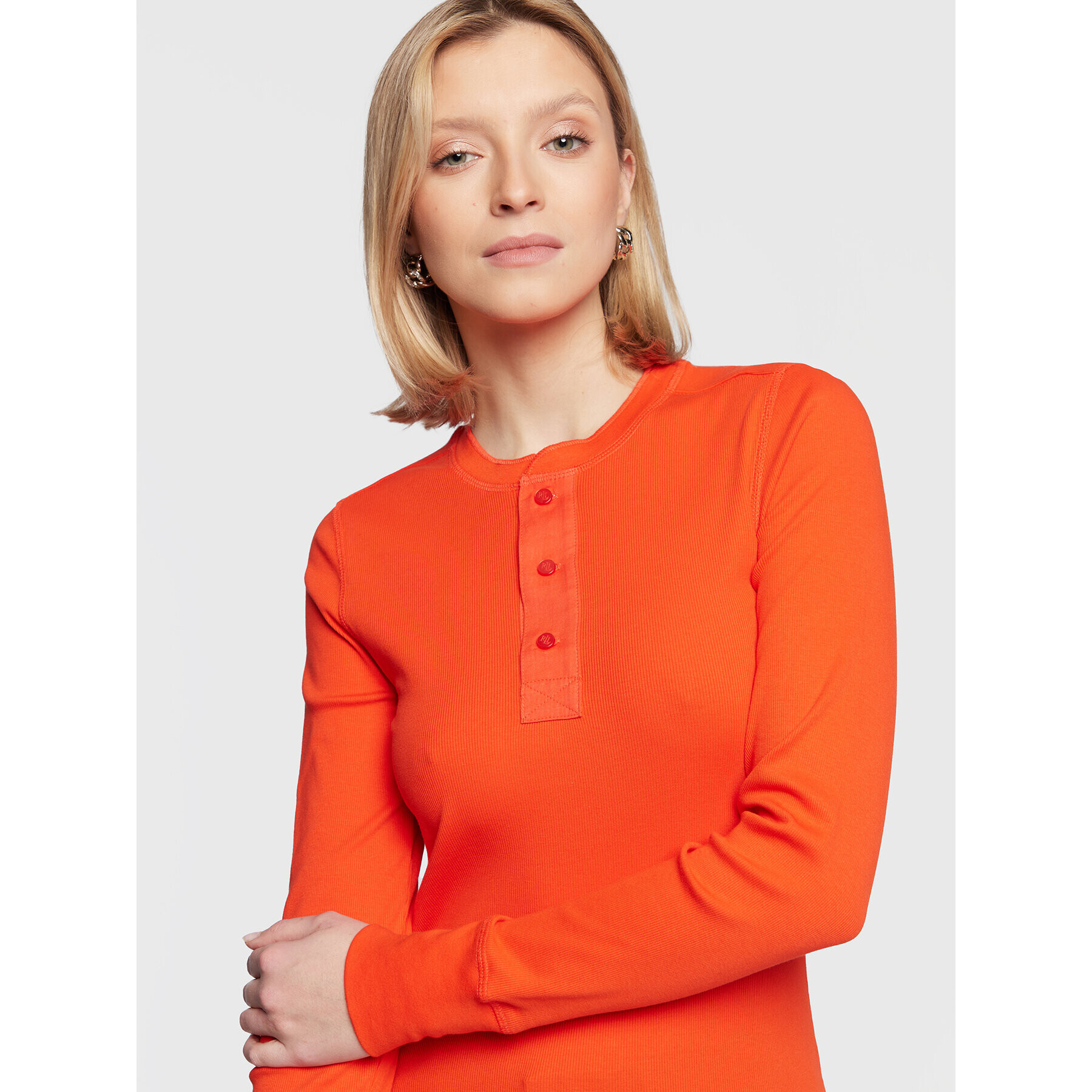 Lauren Ralph Lauren Halenka 200871561006 Oranžová Slim Fit - Pepit.cz