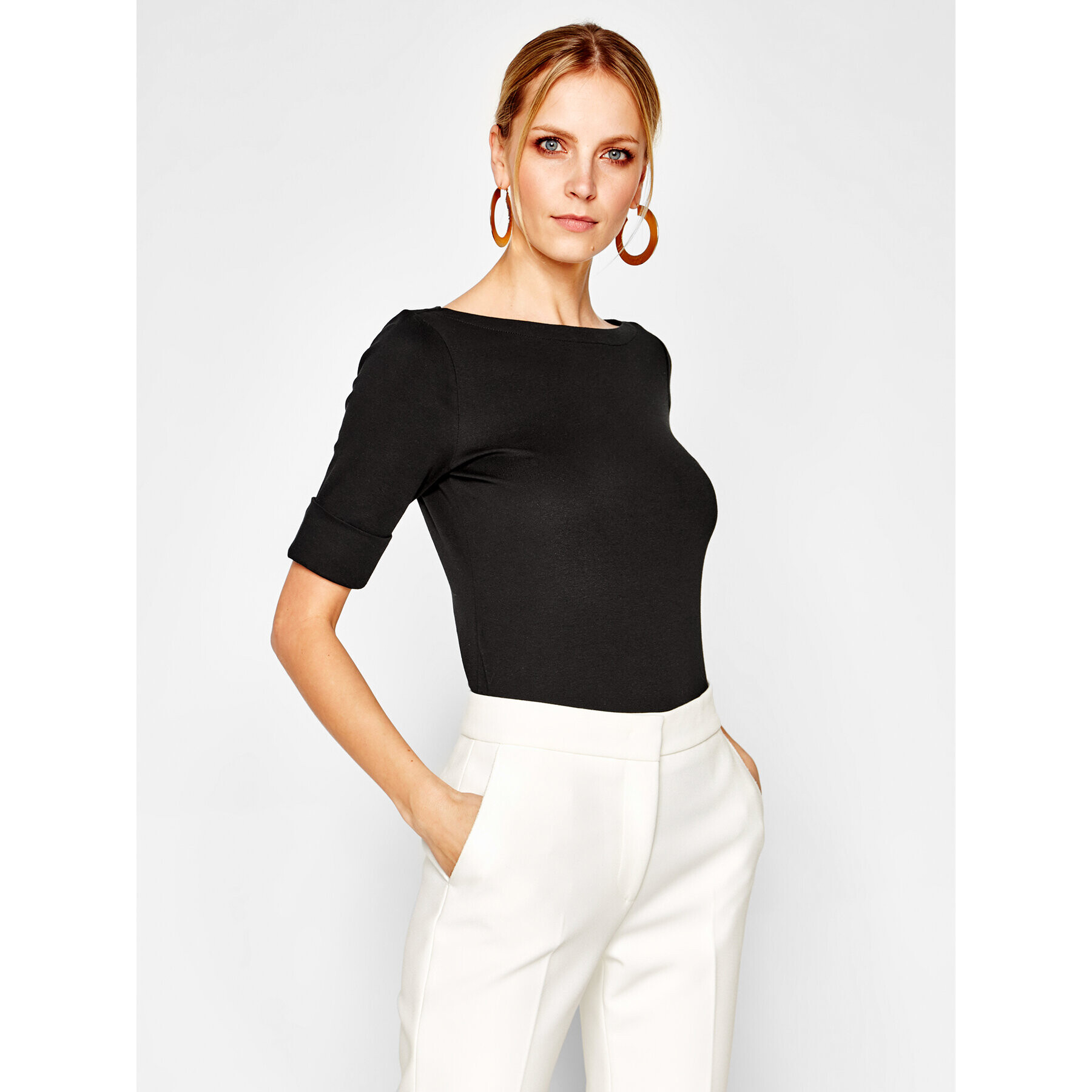 Lauren Ralph Lauren Halenka Brs-Knits 200654963 Černá Regular Fit - Pepit.cz