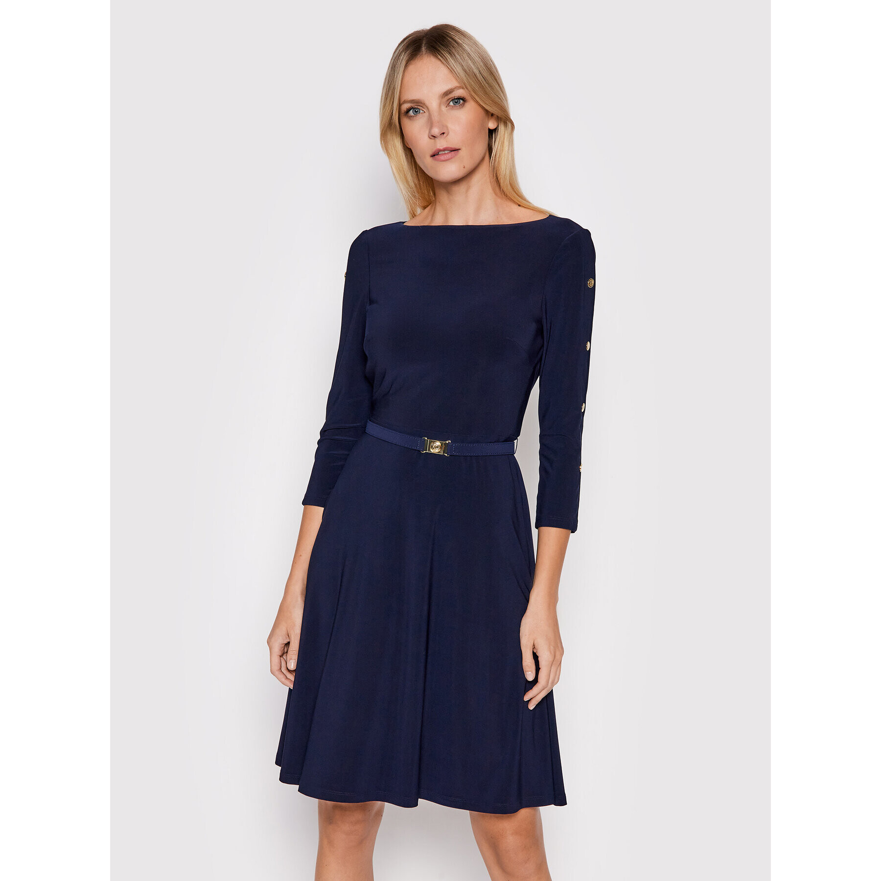 Lauren Ralph Lauren Koktejlové šaty 250827130001 Tmavomodrá Regular Fit - Pepit.cz