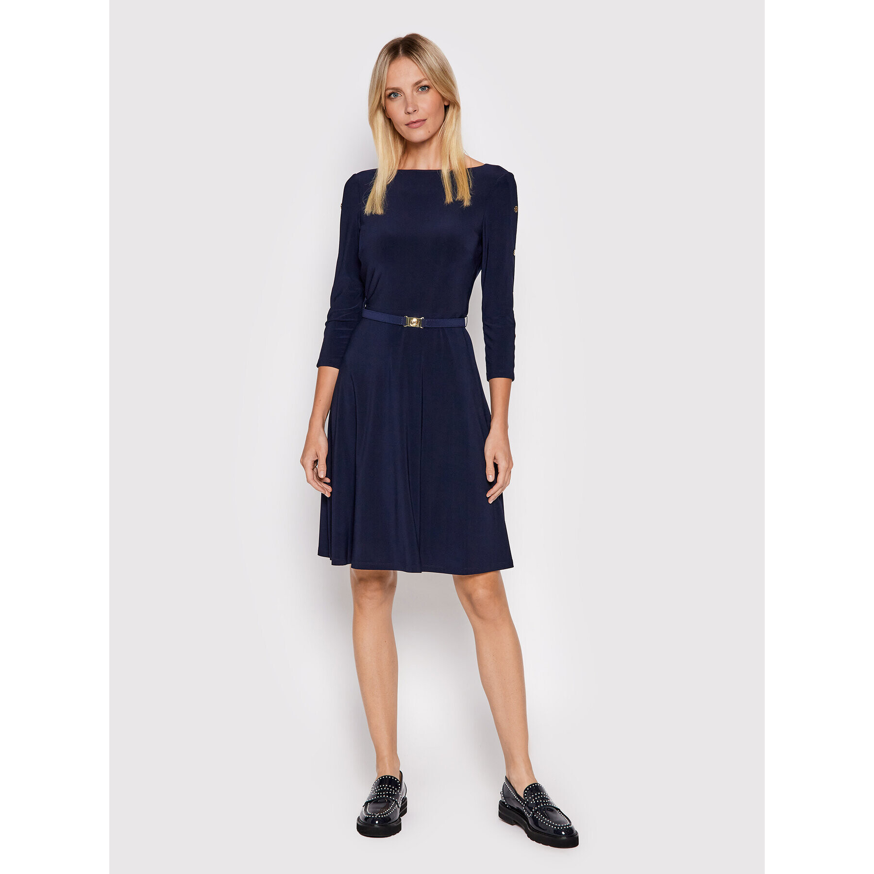 Lauren Ralph Lauren Koktejlové šaty 250827130001 Tmavomodrá Regular Fit - Pepit.cz