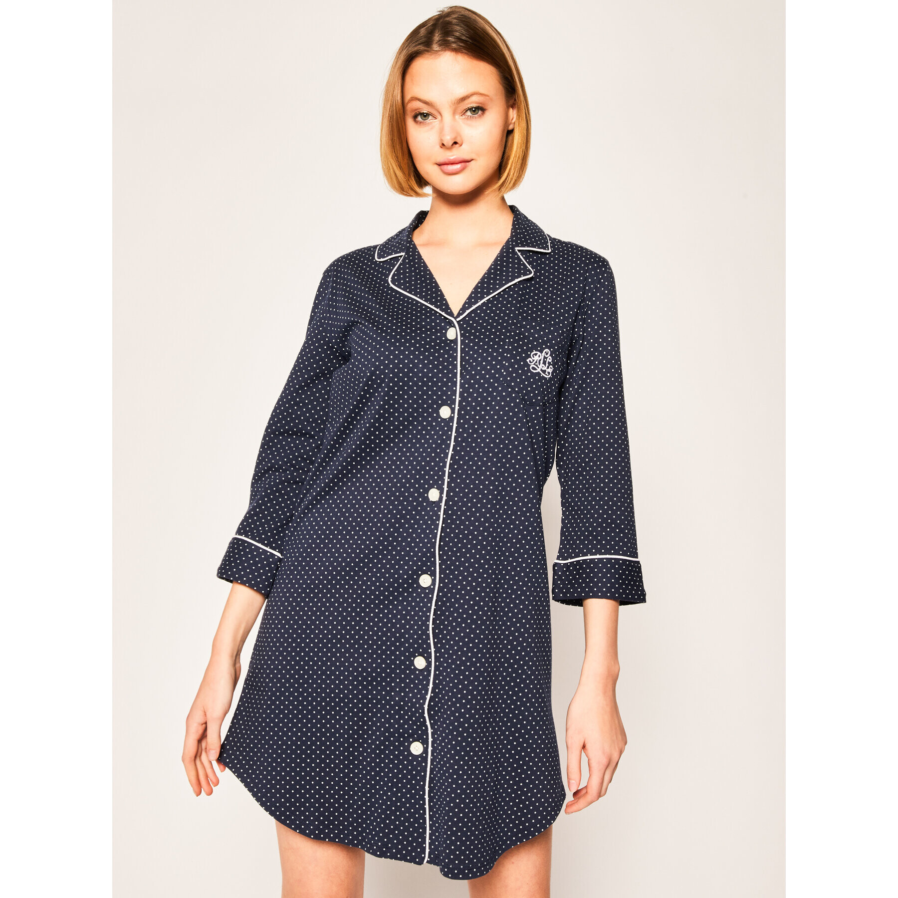 Lauren Ralph Lauren Noční košile I813702 Tmavomodrá Regular Fit - Pepit.cz