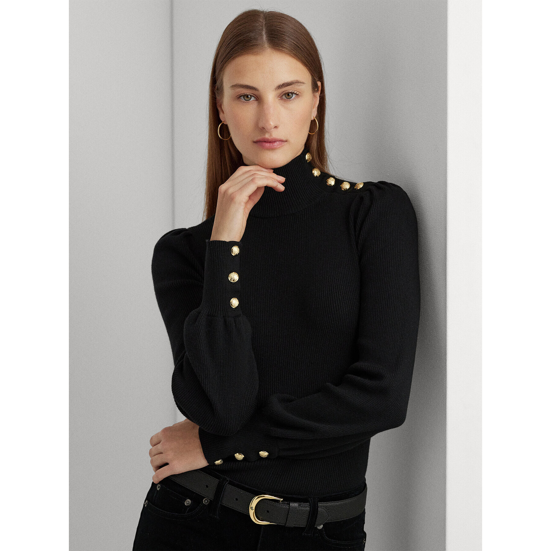 Lauren Ralph Lauren Rolák 200882214001 Černá Slim Fit - Pepit.cz