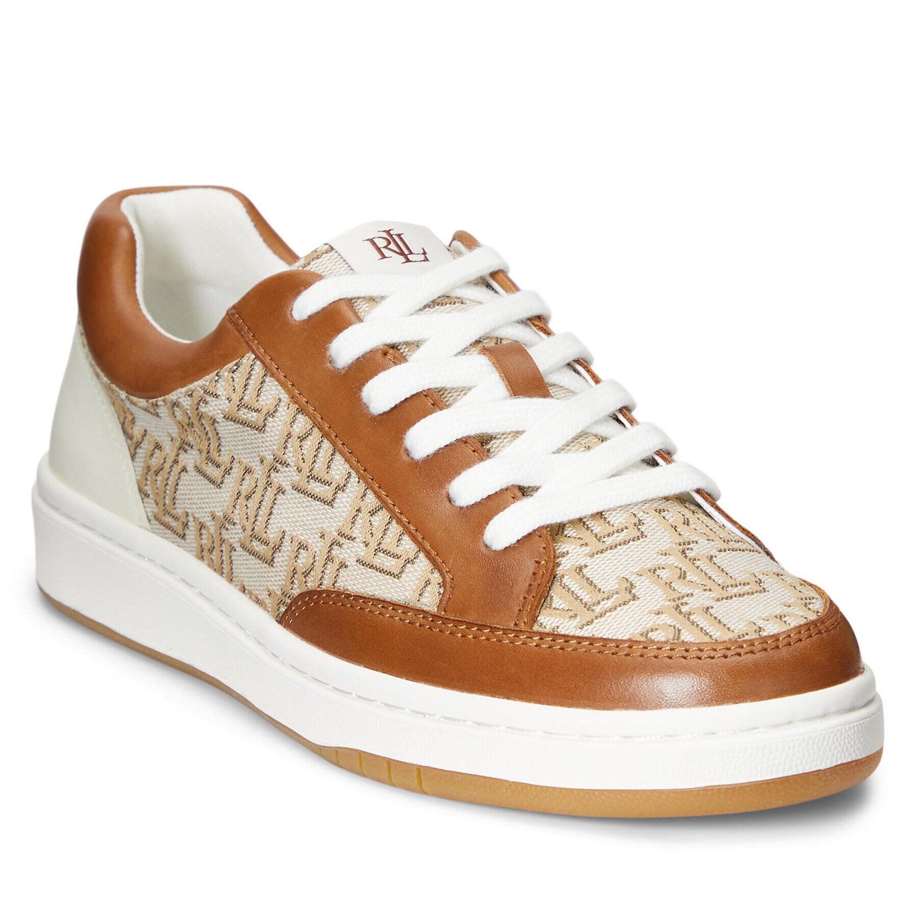 Lauren Ralph Lauren Sneakersy Hailey 802904466001 Khaki - Pepit.cz