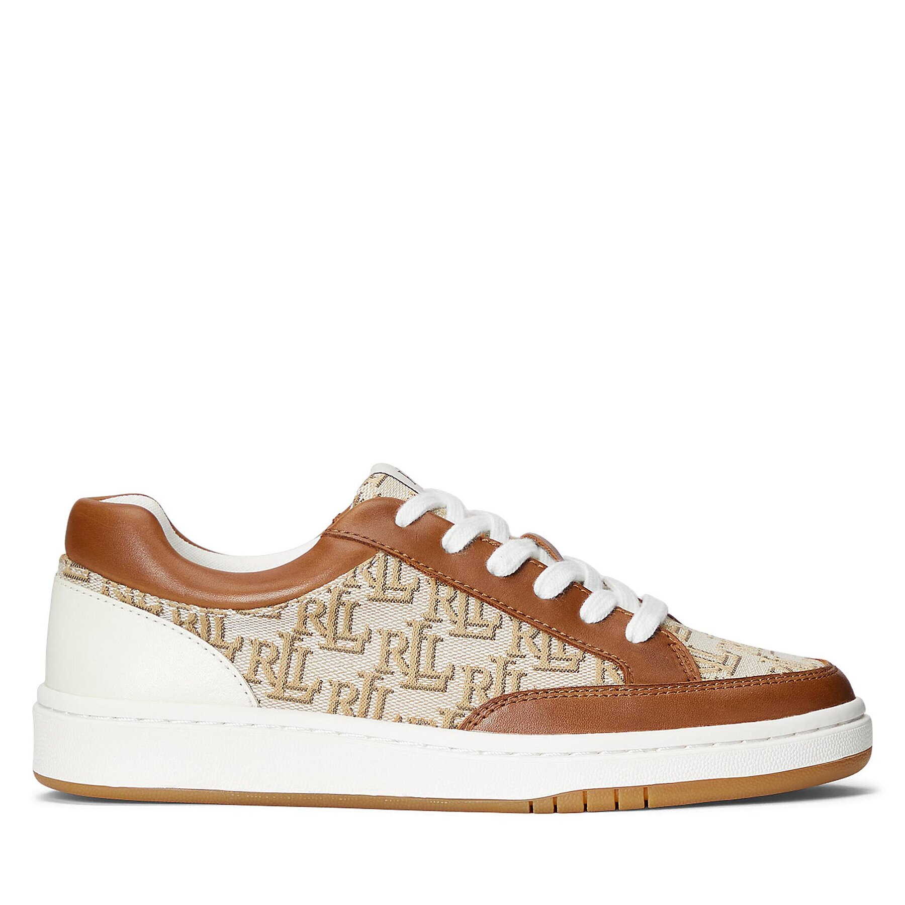 Lauren Ralph Lauren Sneakersy Hailey 802904466001 Khaki - Pepit.cz