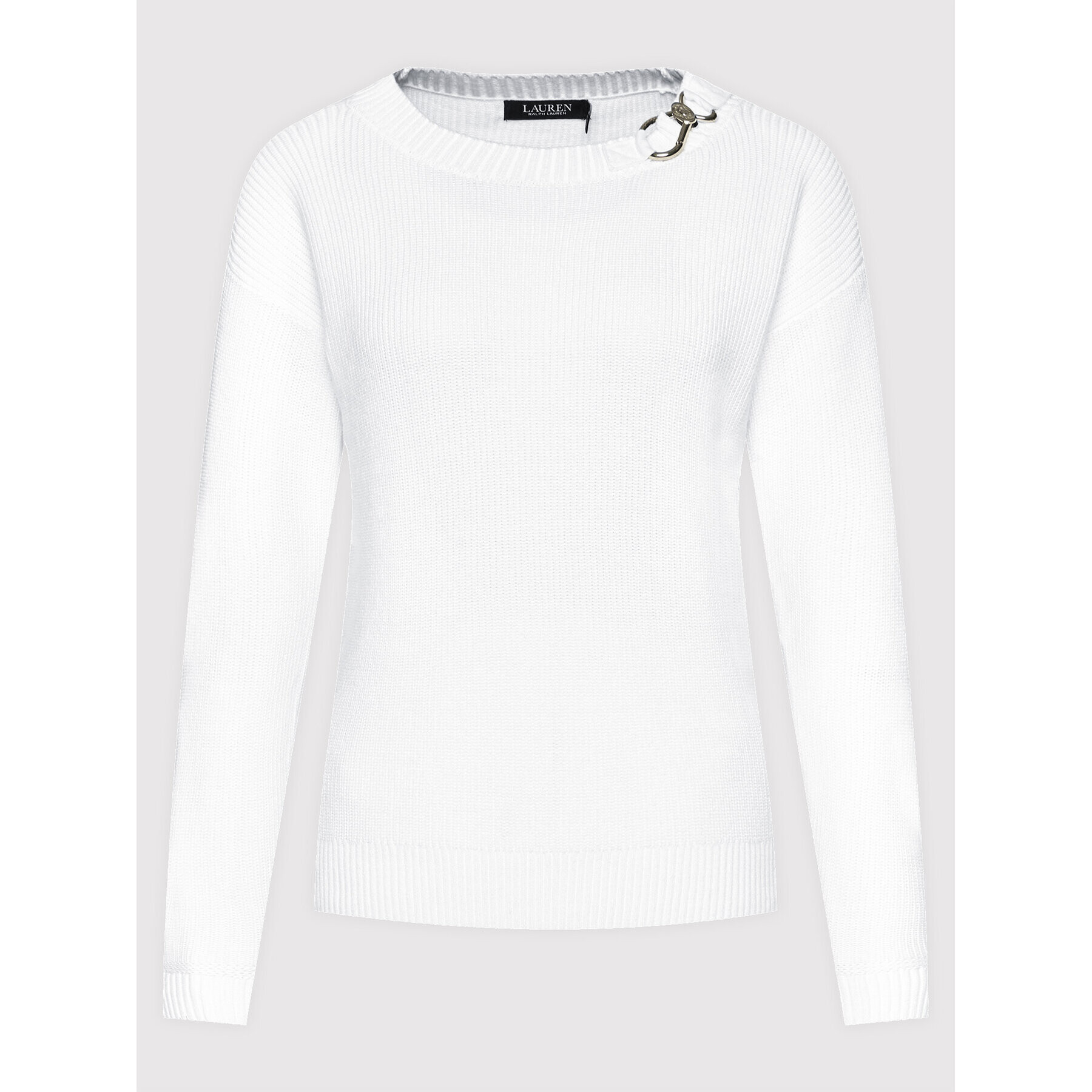 Lauren Ralph Lauren Svetr Combed 200837499002 Bílá Relaxed Fit - Pepit.cz