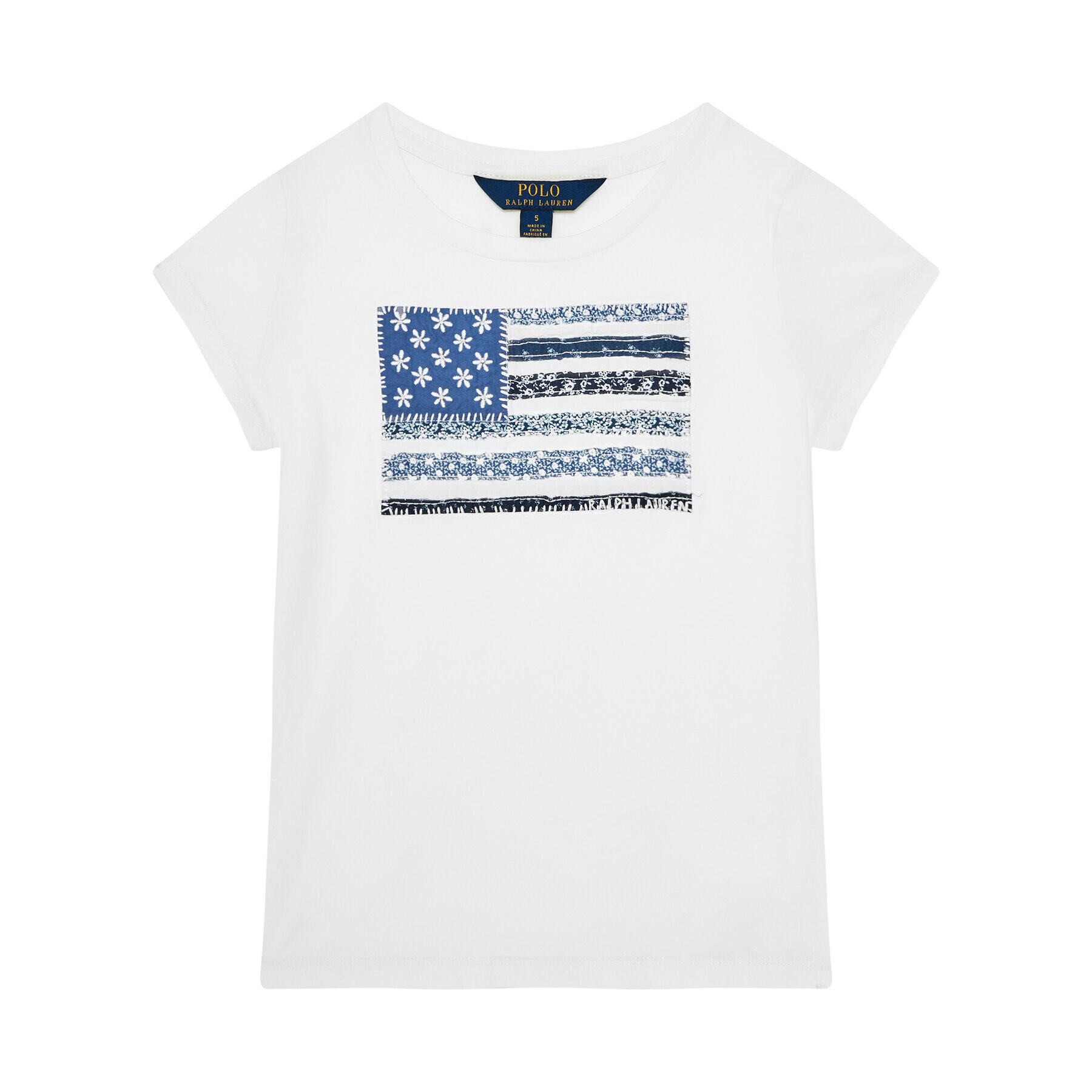 Lauren Ralph Lauren T-Shirt Ss Flag Tee 312785446001 Bílá Regular Fit - Pepit.cz